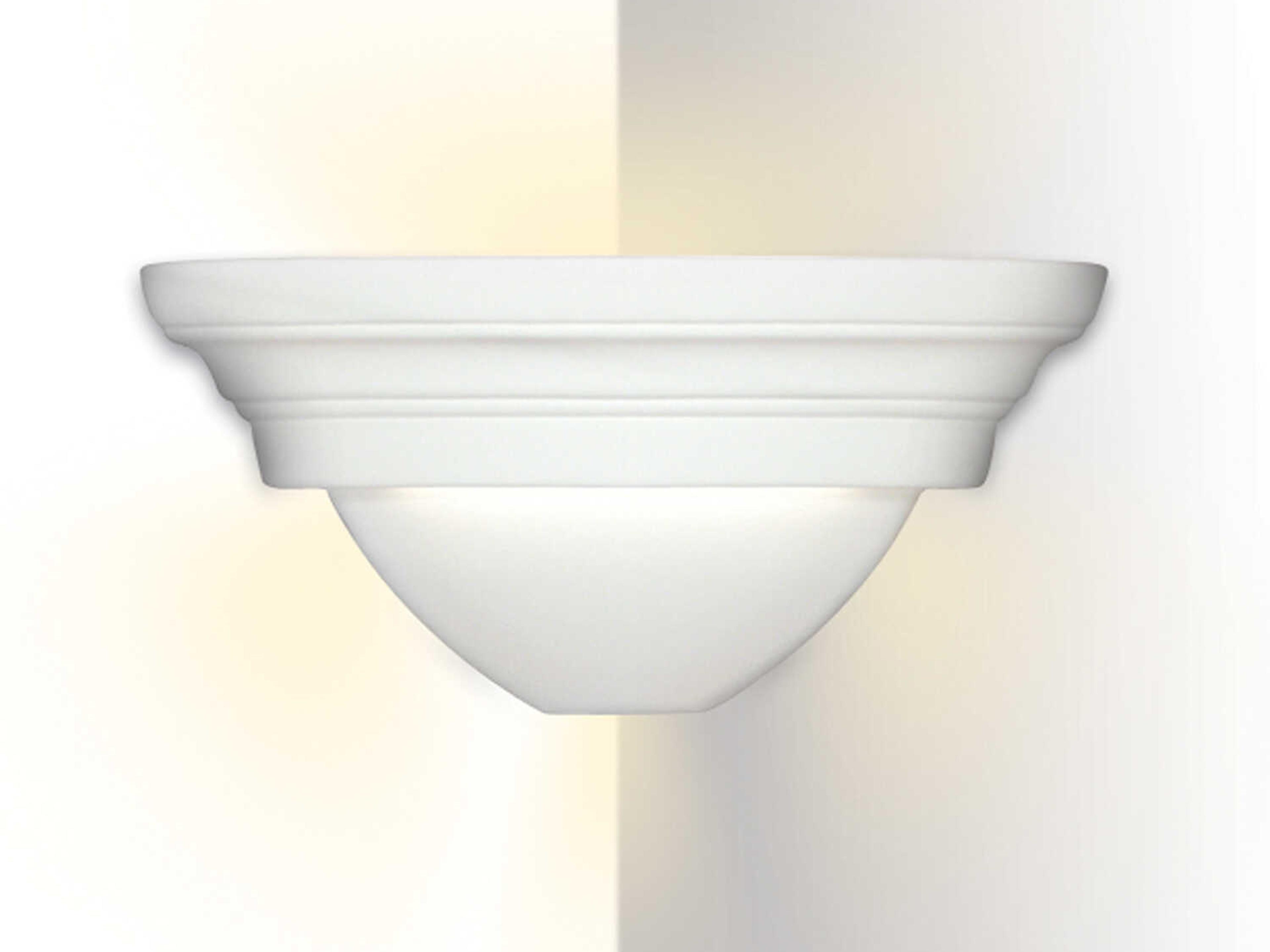 A19 Ibiza 1-Light White Corner Wall Sconce