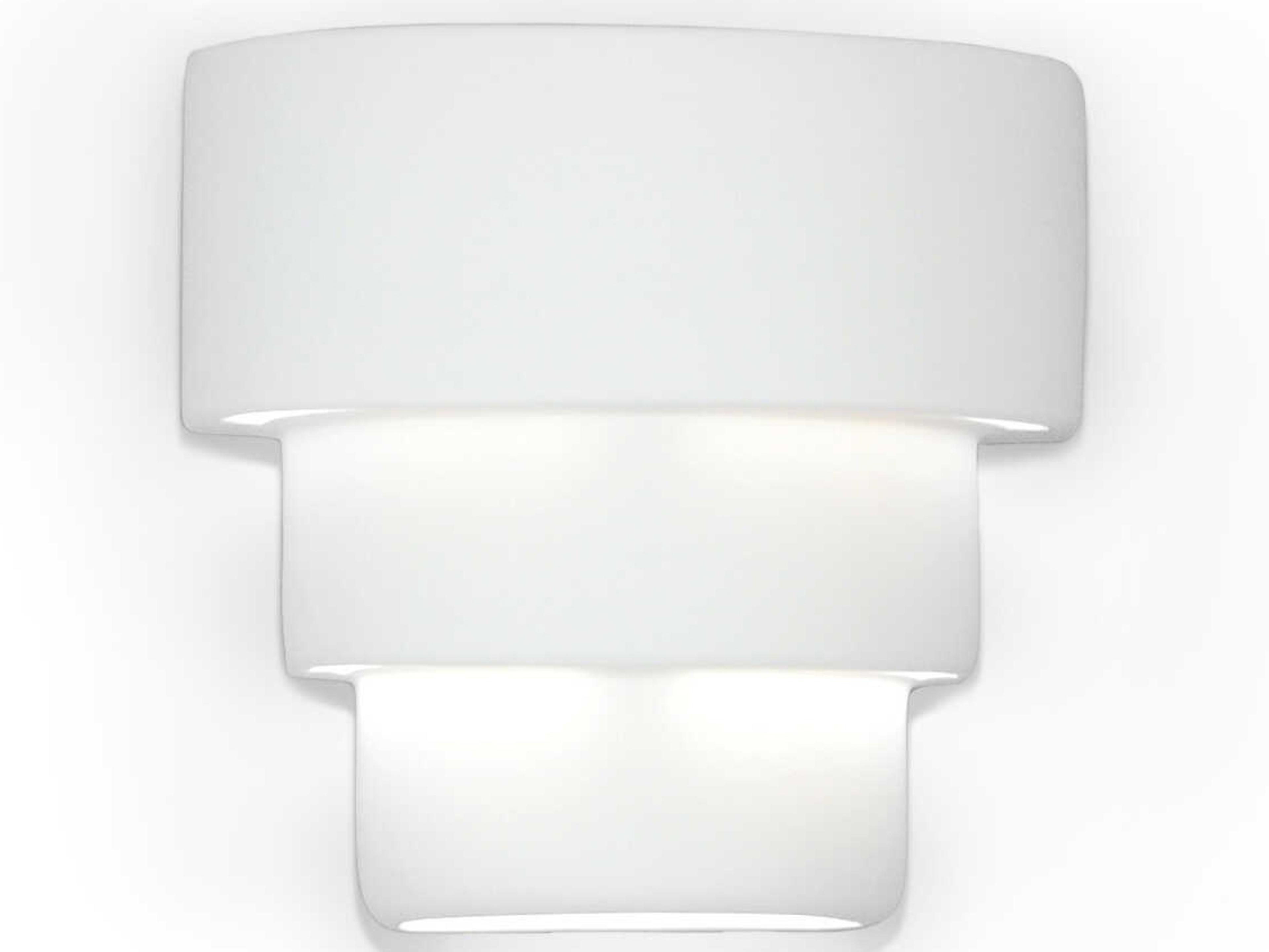 A19 San Jose 1-Light White Wall Sconce
