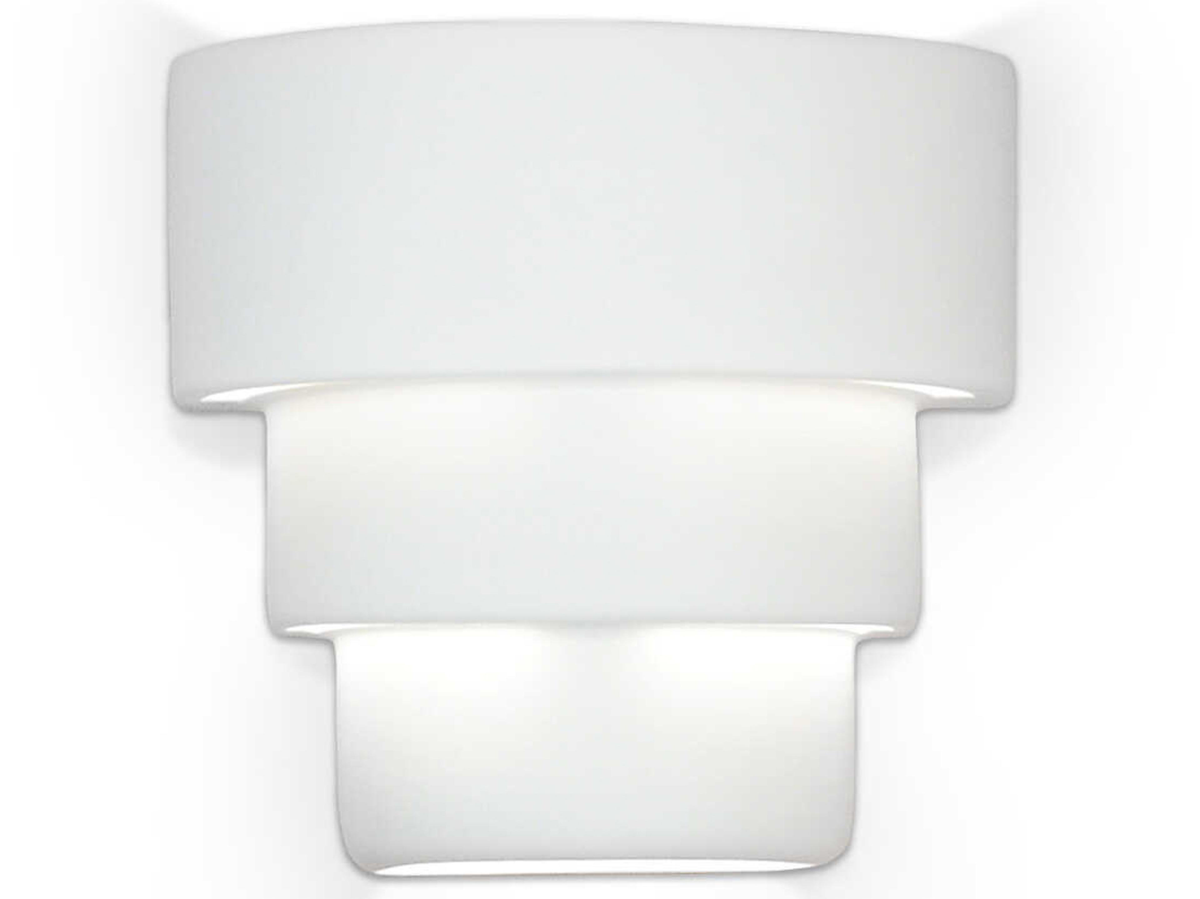 A19 Santa Cruz 1-Light White Wall Sconce