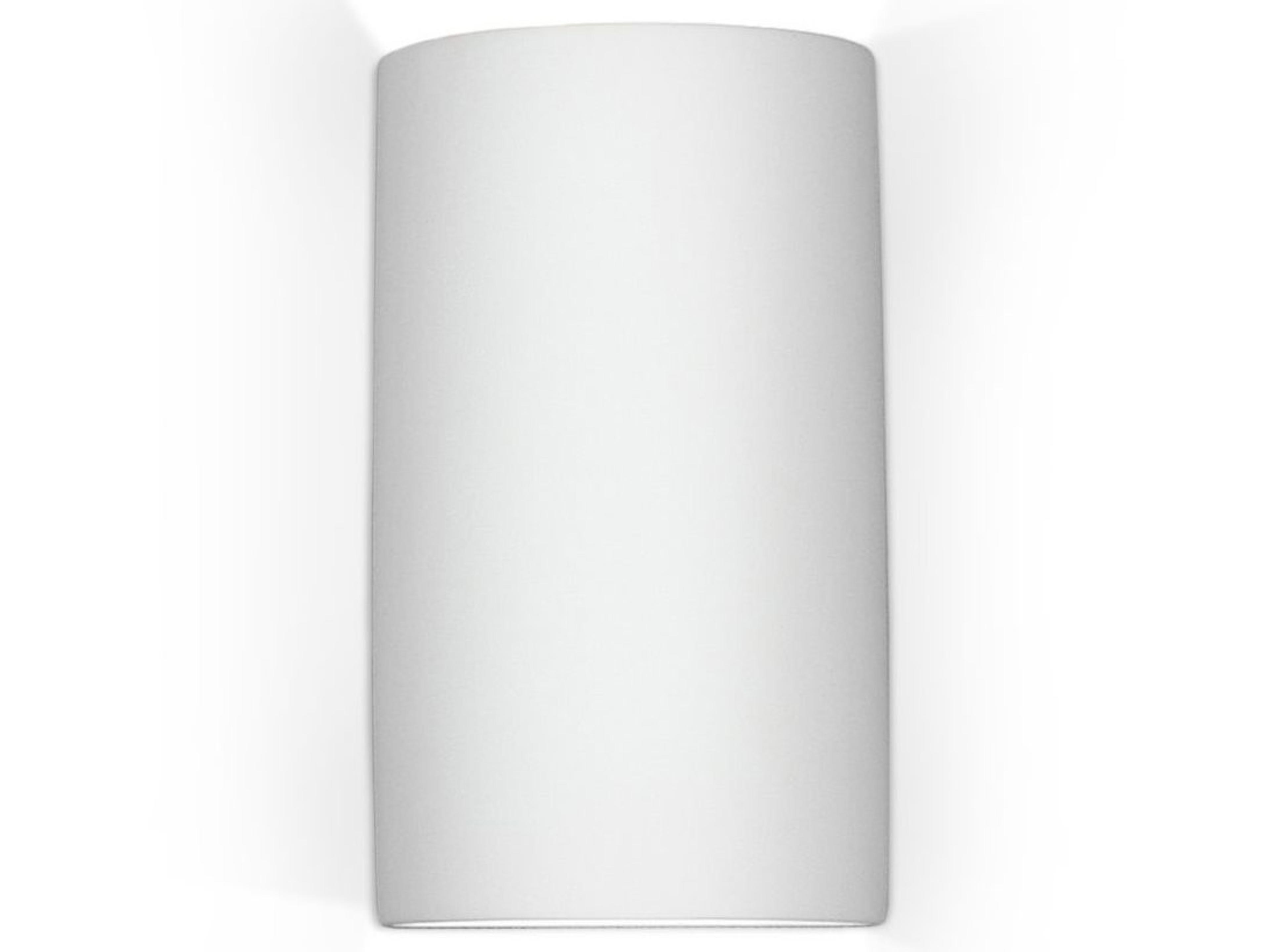 A19 Tenos 1-Light White Wall Sconce