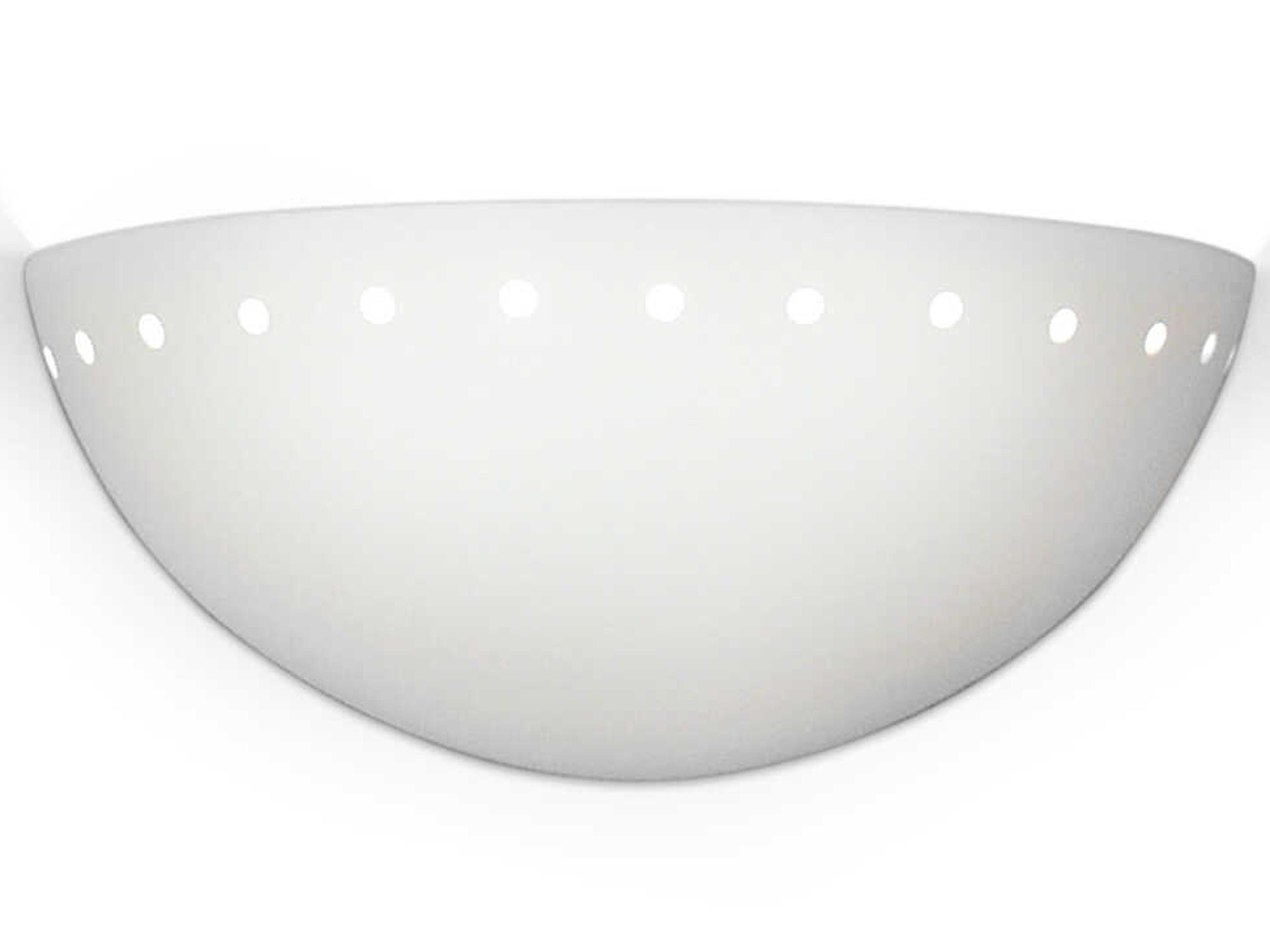 A19 Great Cyprus 2-Light White Wall Sconce