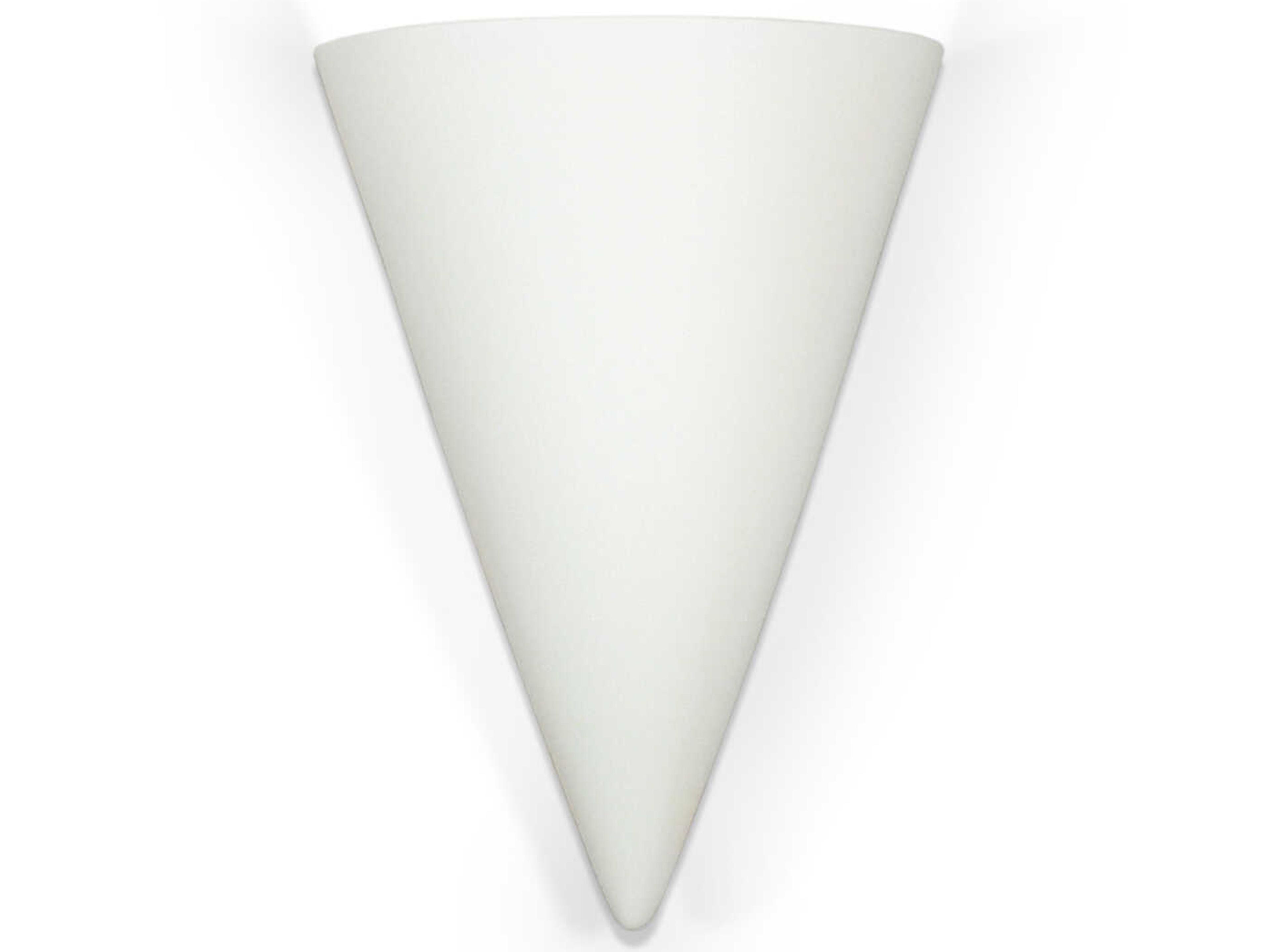 A19 Icelandia 1-Light White Wall Sconce