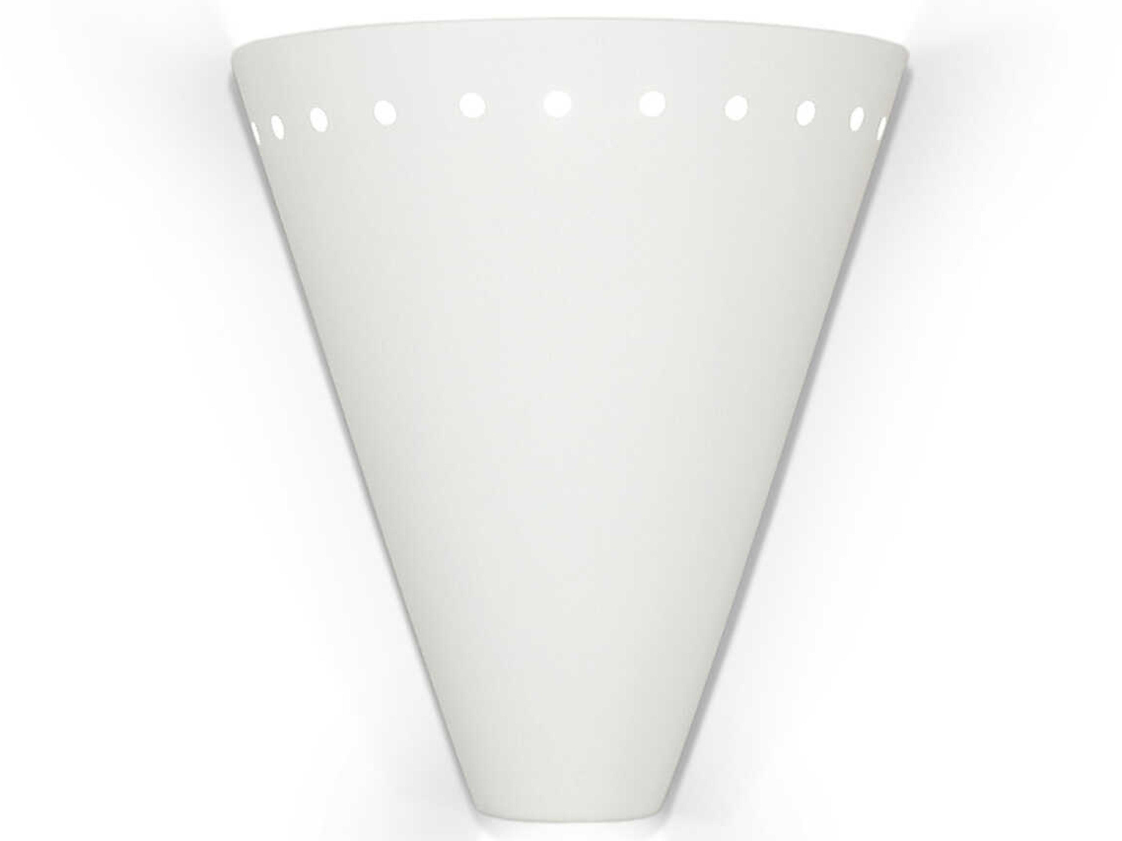A19 Greenlandia 1-Light White Wall Sconce