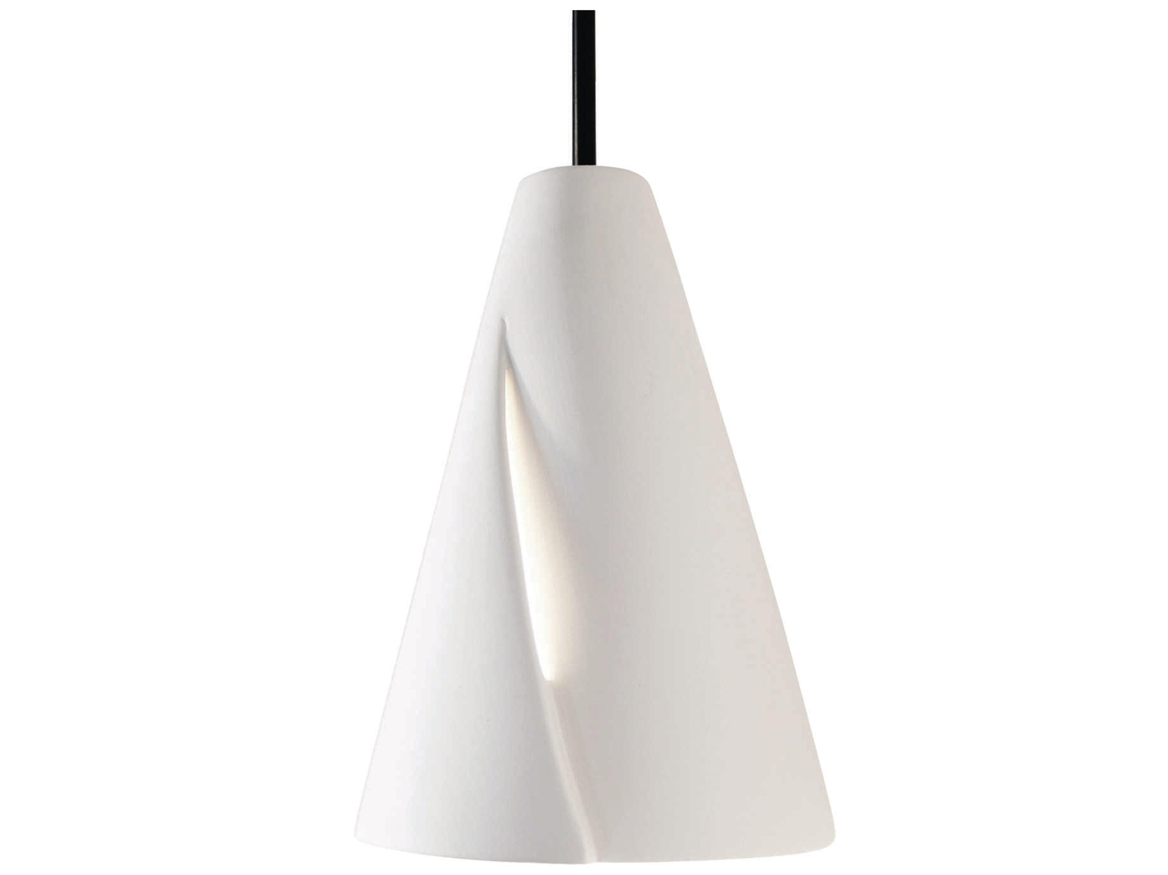A19 Whirl 1-Light White LED Mini Pendant