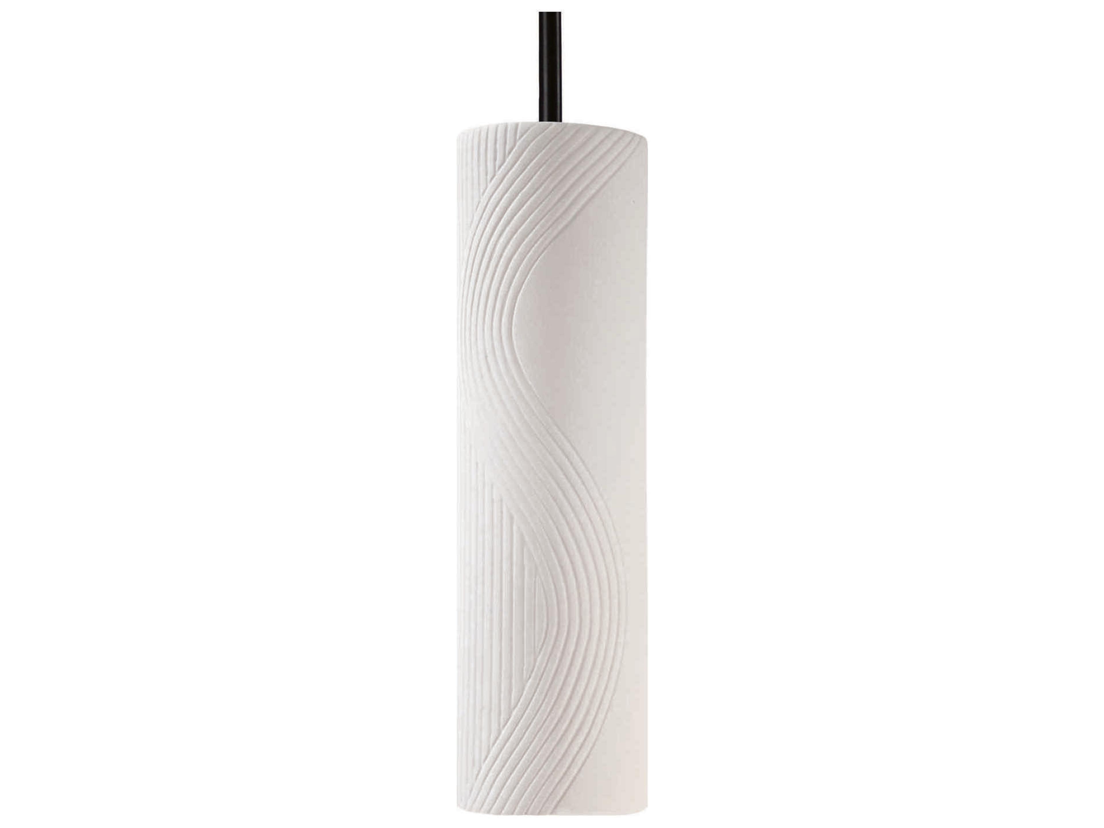 A19 Crossroads 1-Light White LED Cylinder Mini Pendant