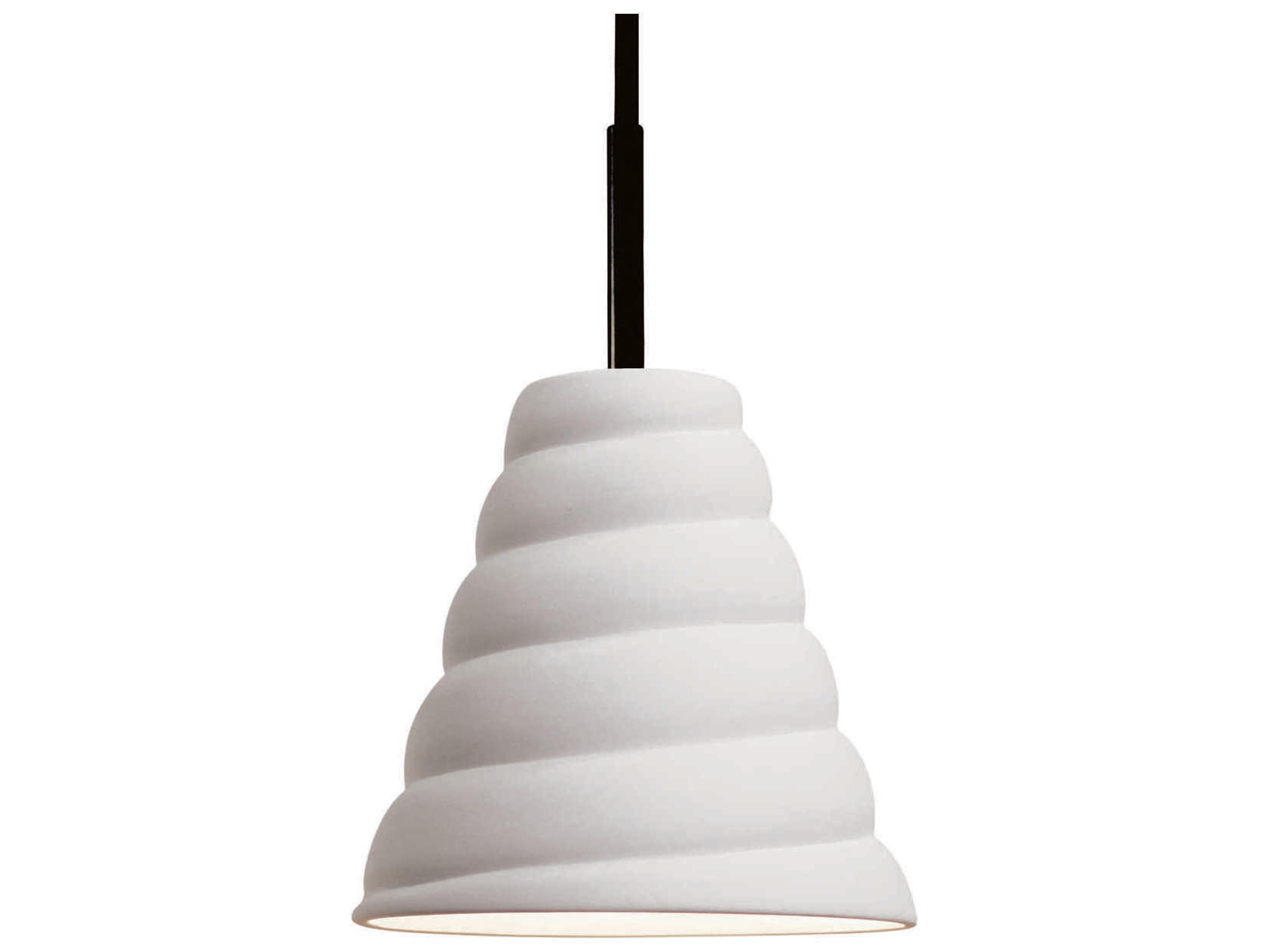 A19 Vortex 1-Light White LED Mini Pendant