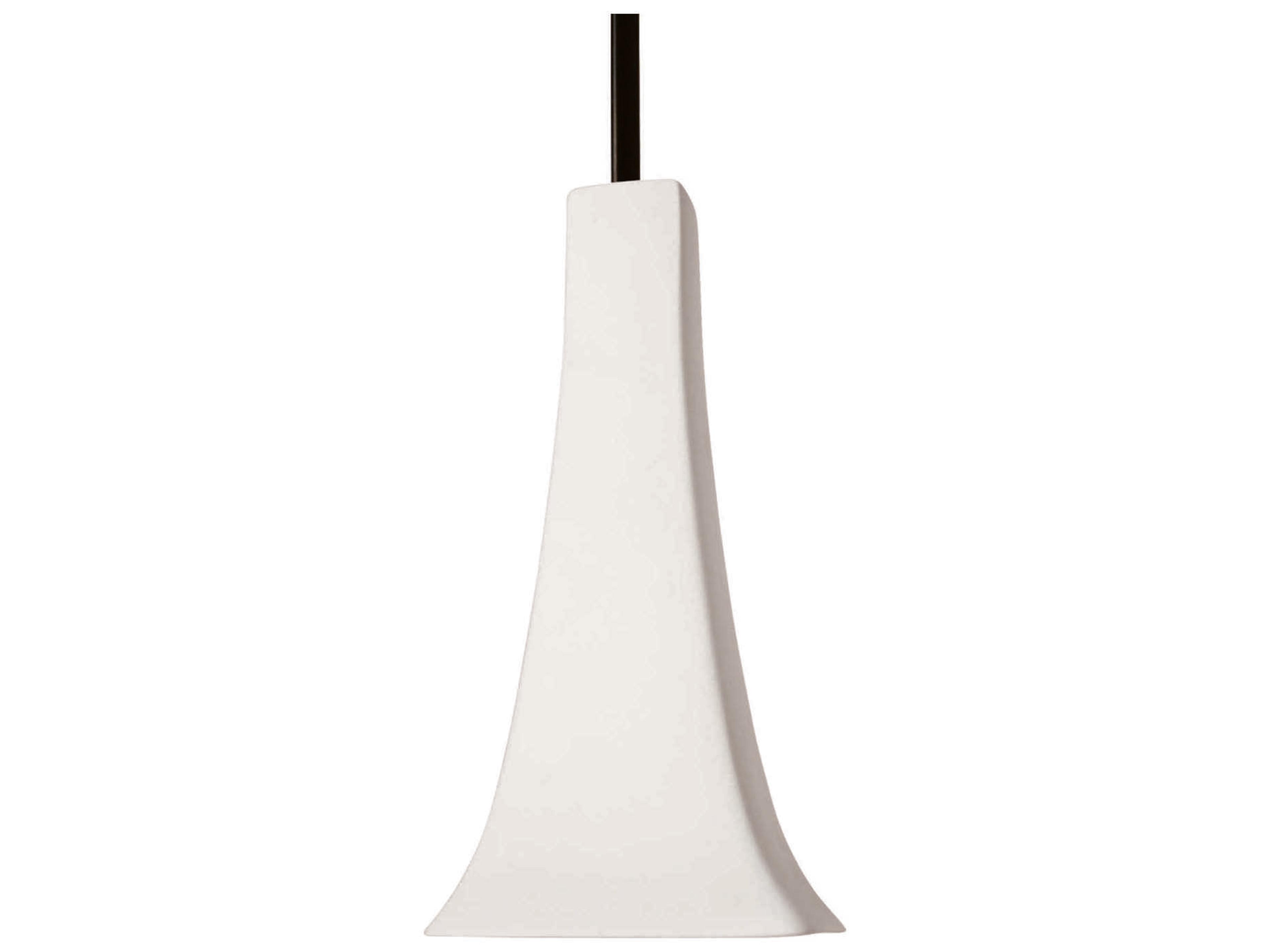 A19 Eiffel 1-Light White LED Bell Mini Pendant