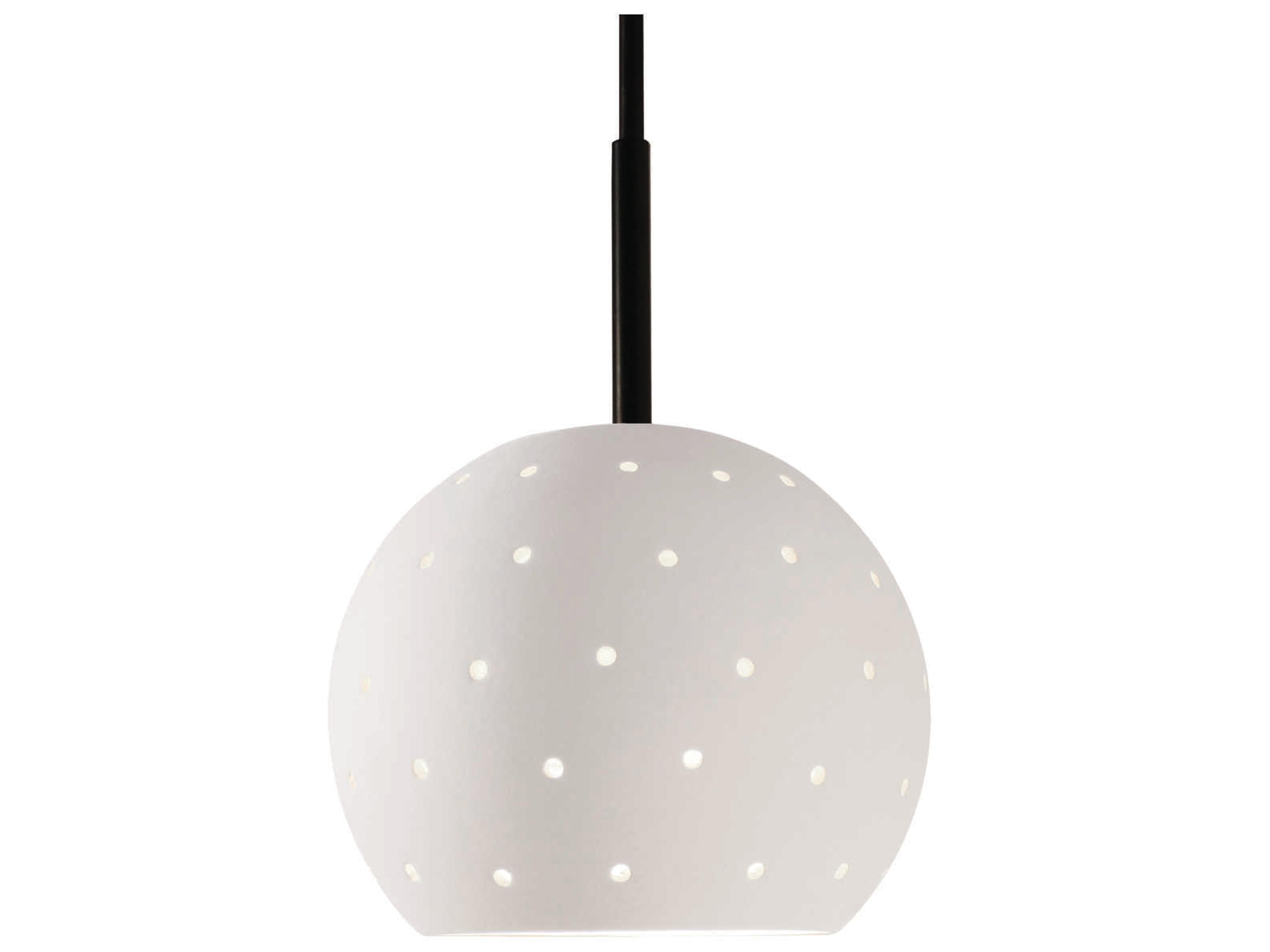 A19 Lunar 1-Light White LED Globe Mini Pendant