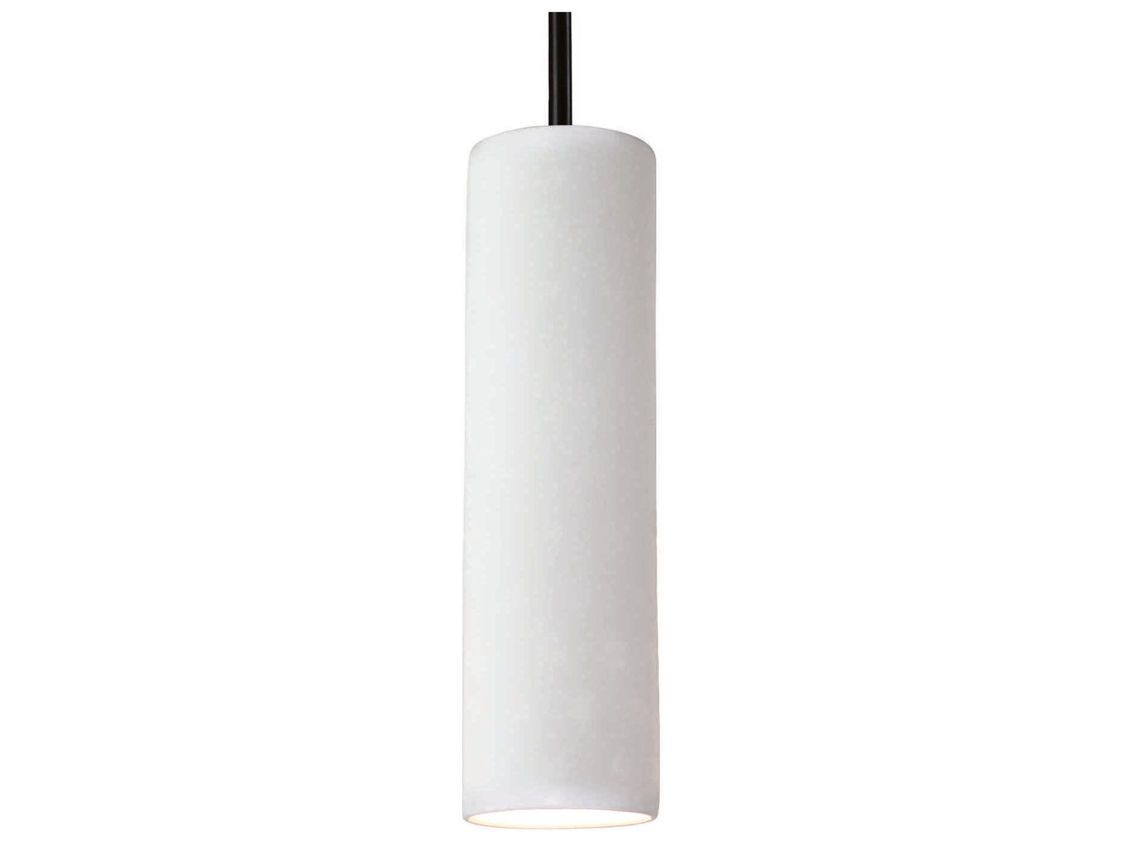A19 Core 1-Light White LED Cylinder Mini Pendant