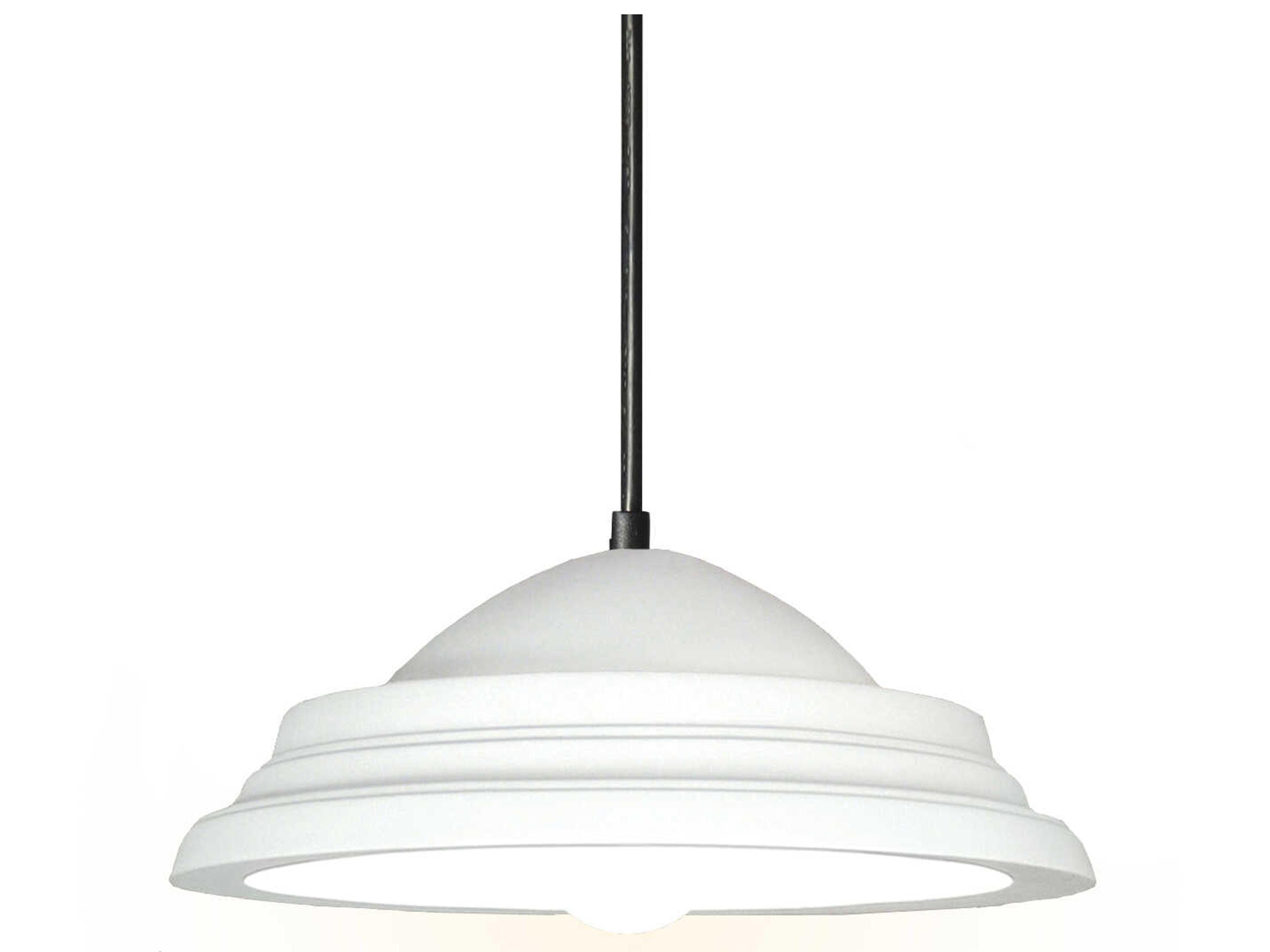 A19 Minorca 1-Light White Dome Mini Pendant
