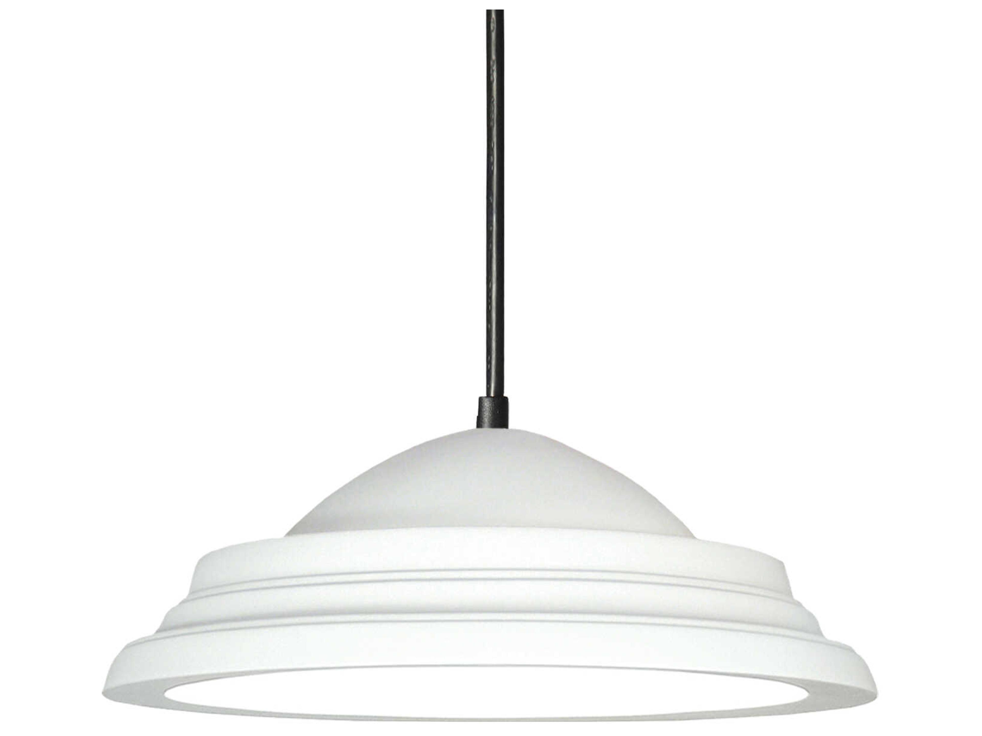 A19 Majorca 1-Light White Dome Pendant