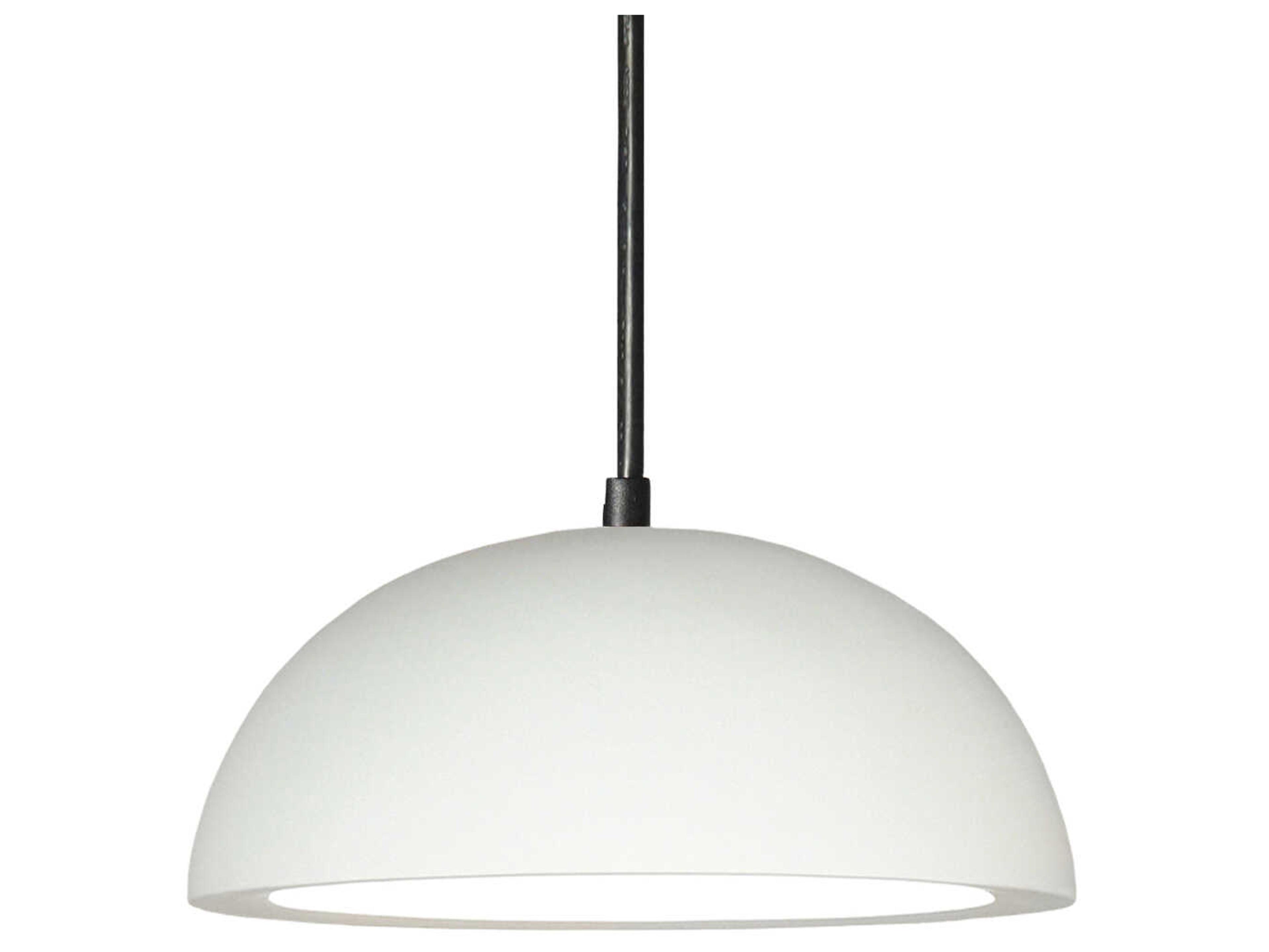 A19 Thera 1-Light White Dome Mini Pendant