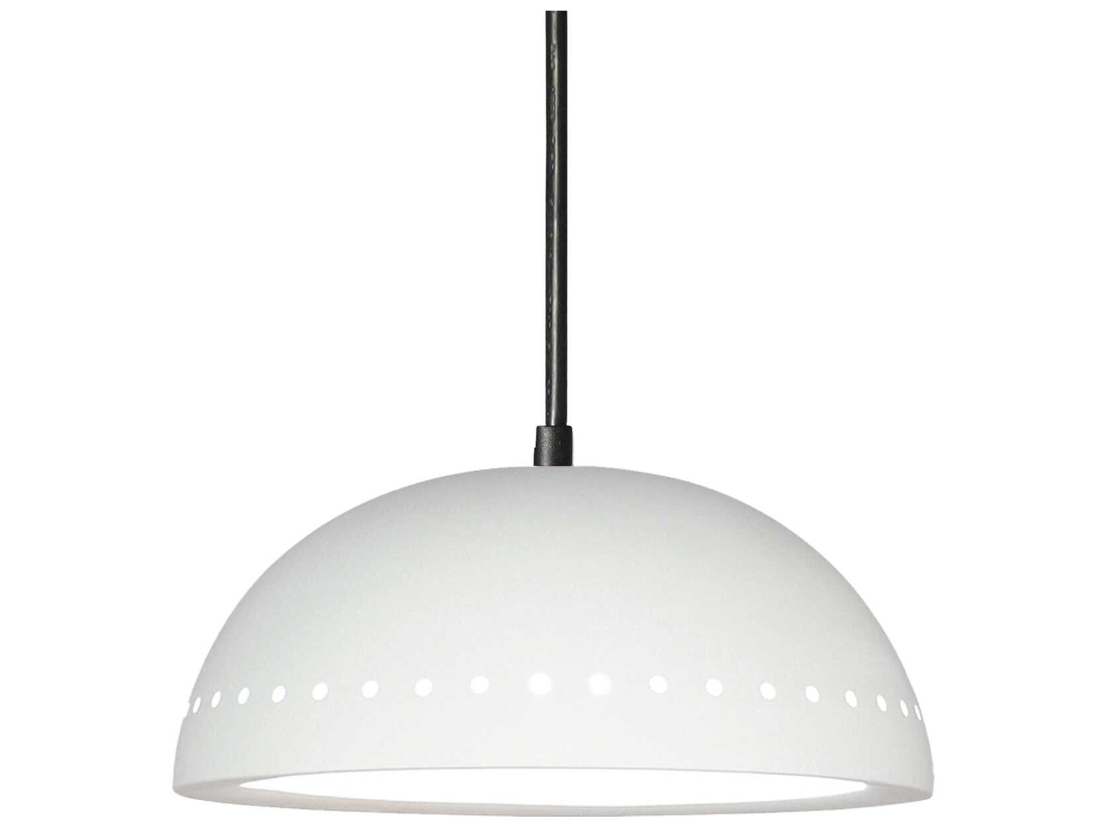 A19 Gran Cyprus 1-Light White Dome Pendant