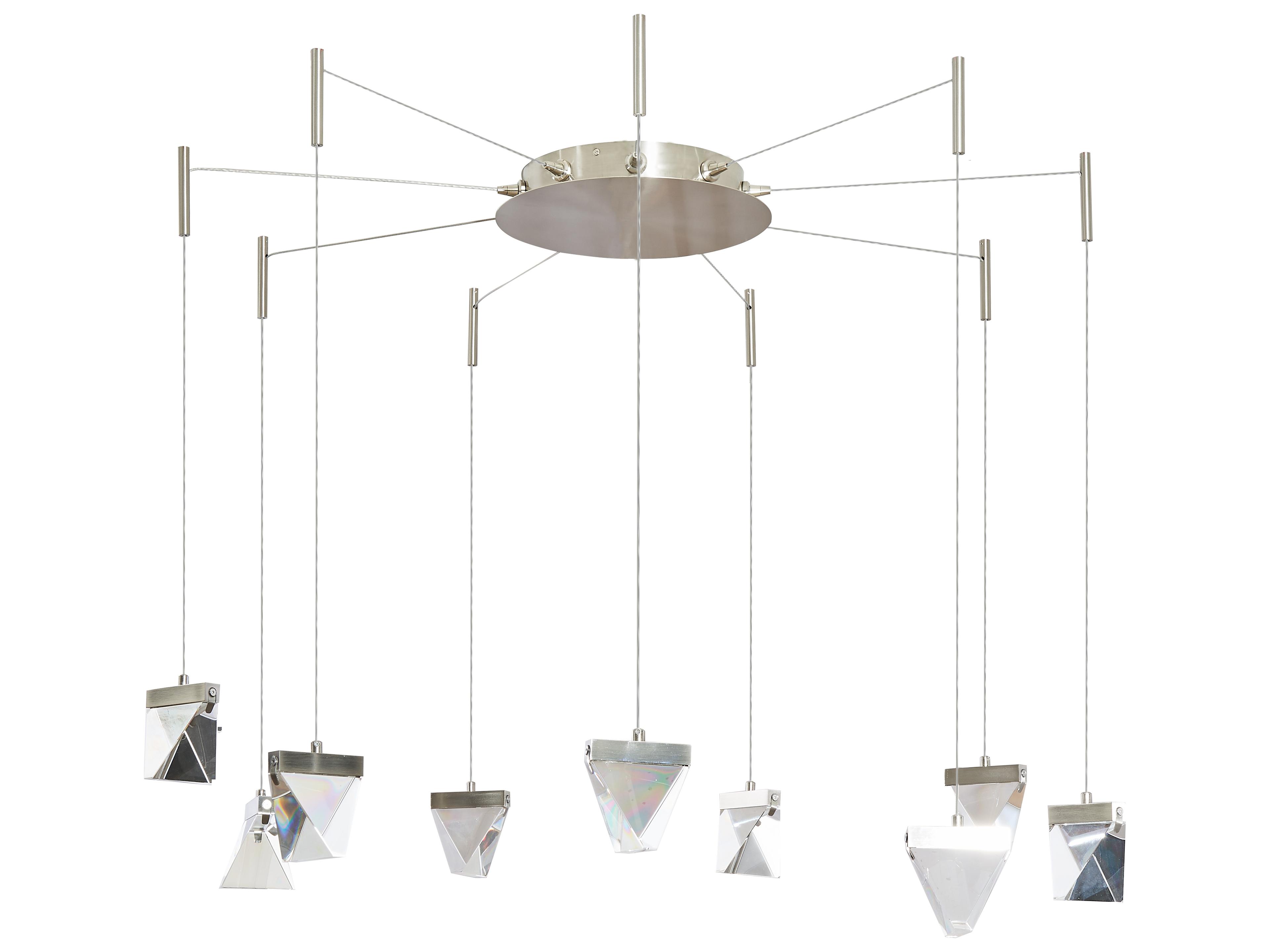 Abra Atlas 9-Light Brushed Nickel Pendant