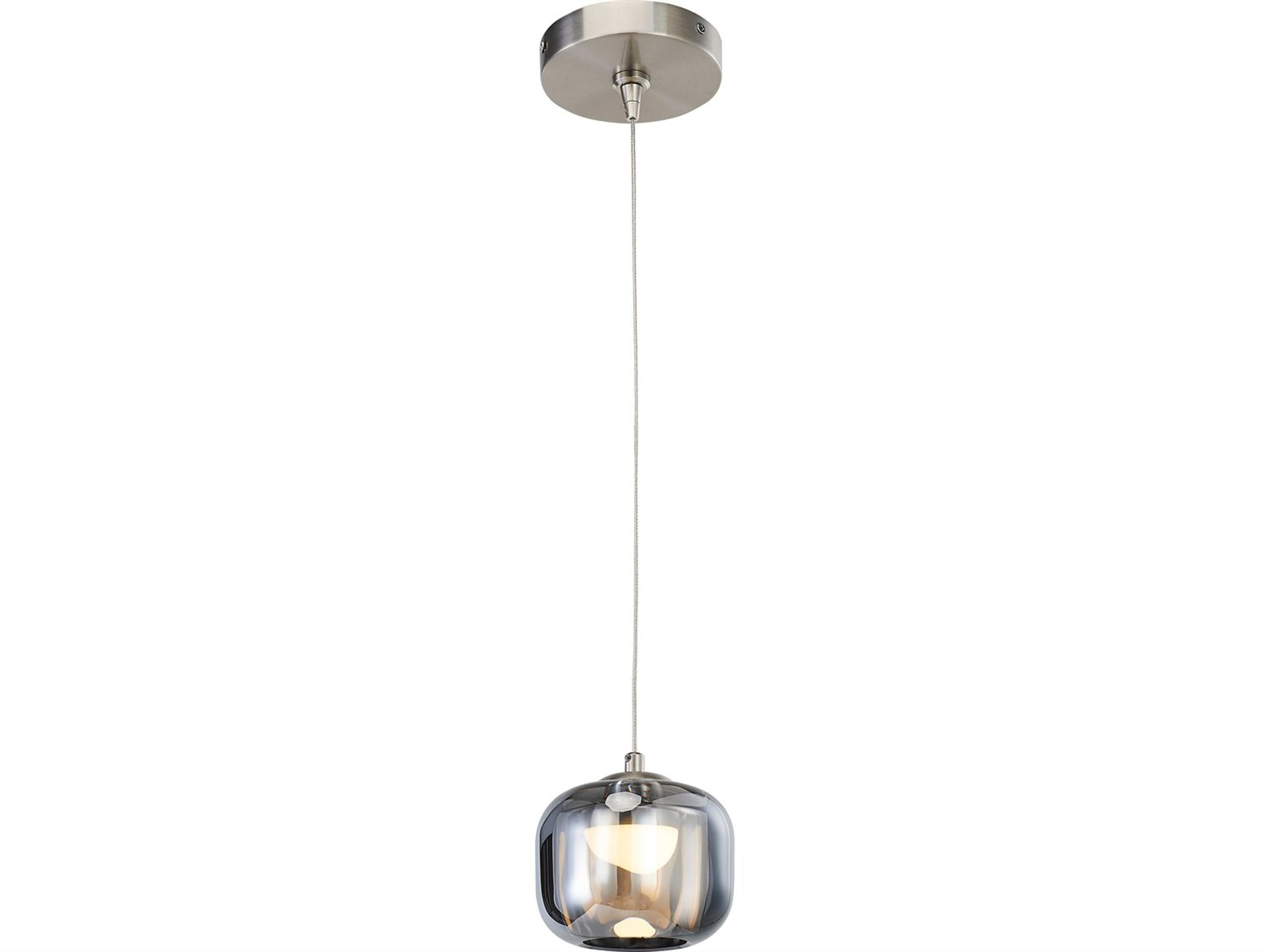 Abra Geo 1-Light Brushed Nickel Mini Pendant