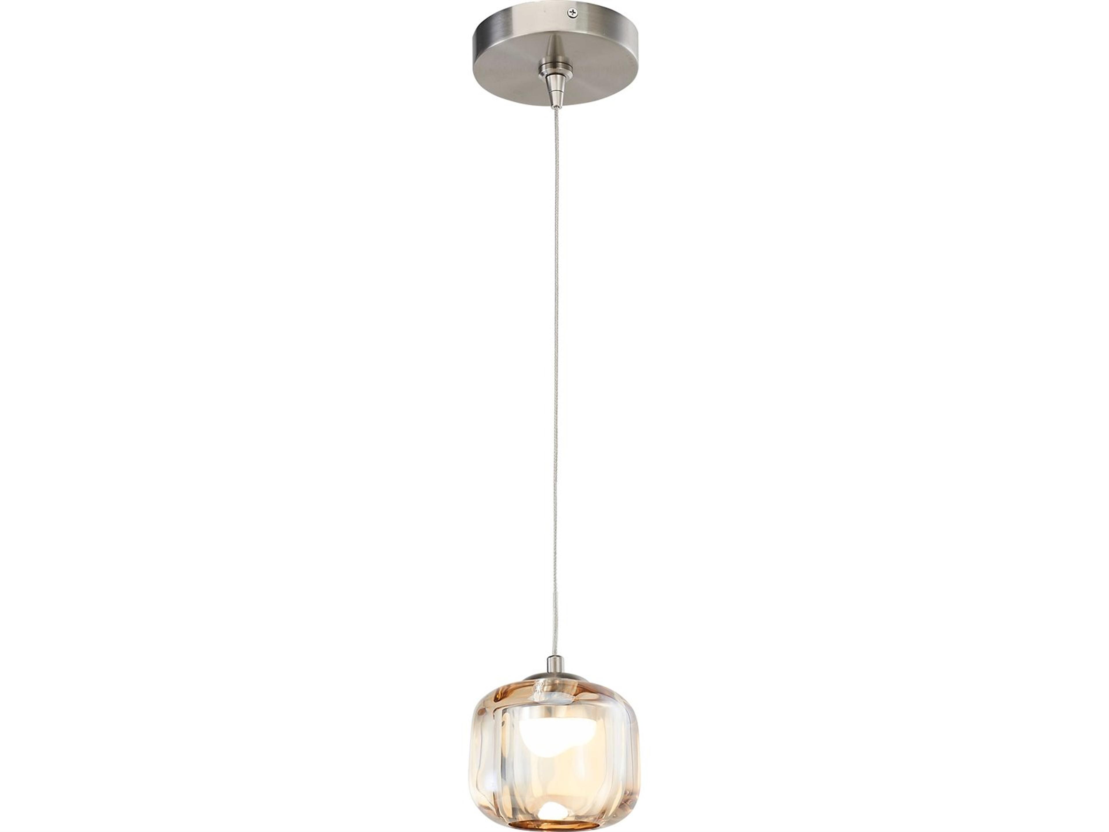 Abra Geo 1-Light Brushed Nickel Mini Pendant