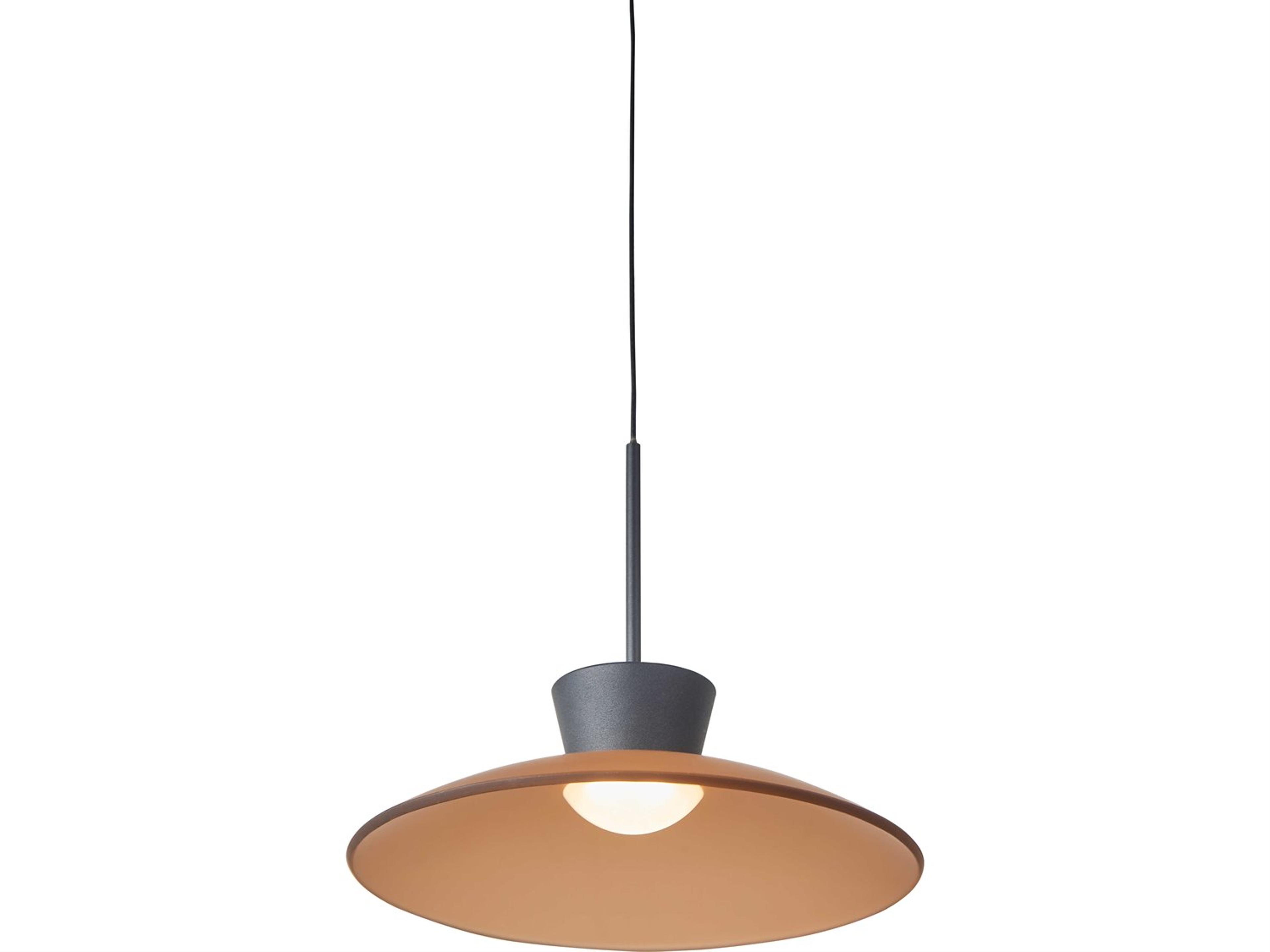 Abra Horizon 1-Light Matte Black Brown Dome Mini Pendant