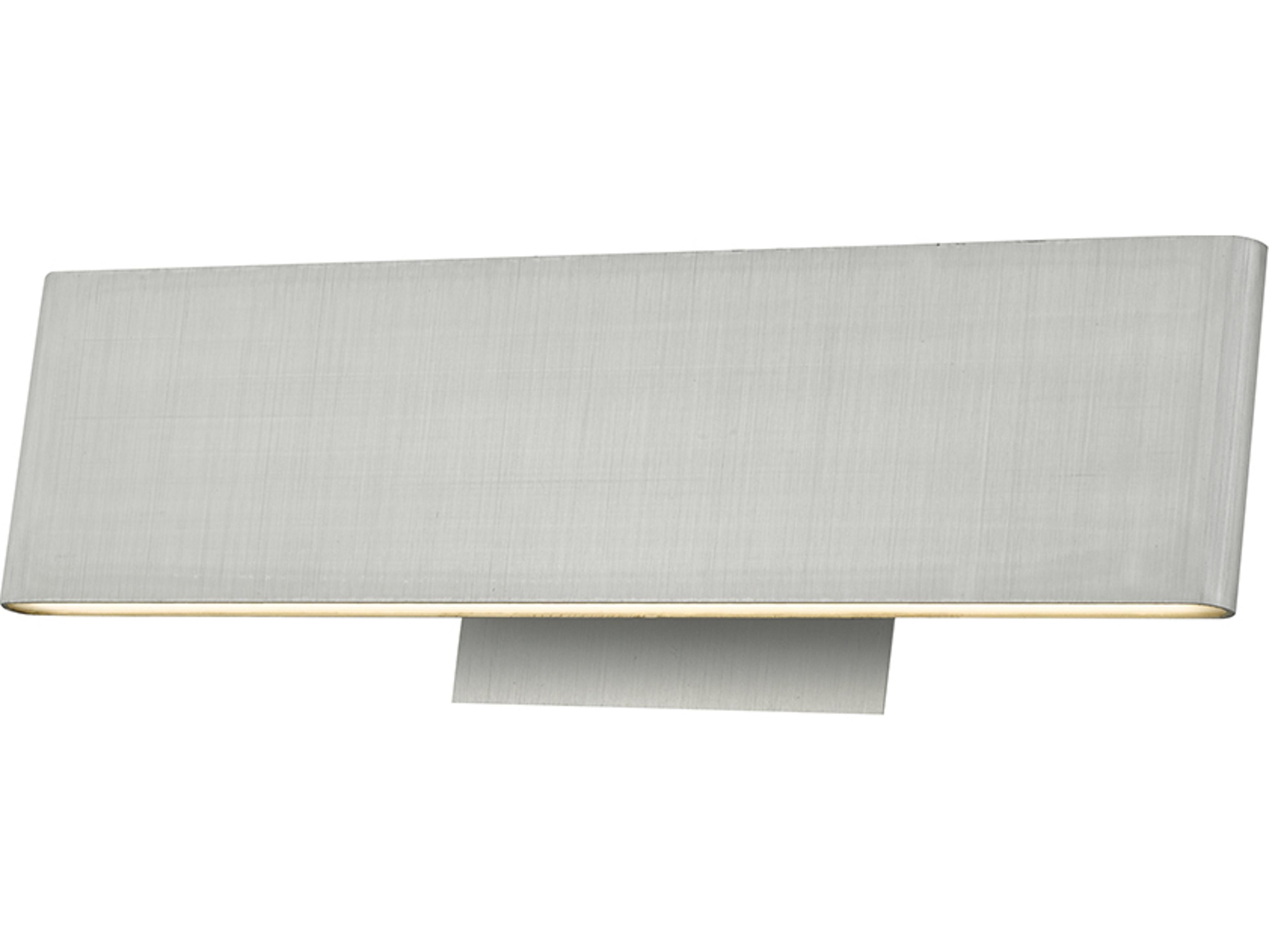 Abra Slim 2-Light Brushed Aluminum Silver Vanity Light