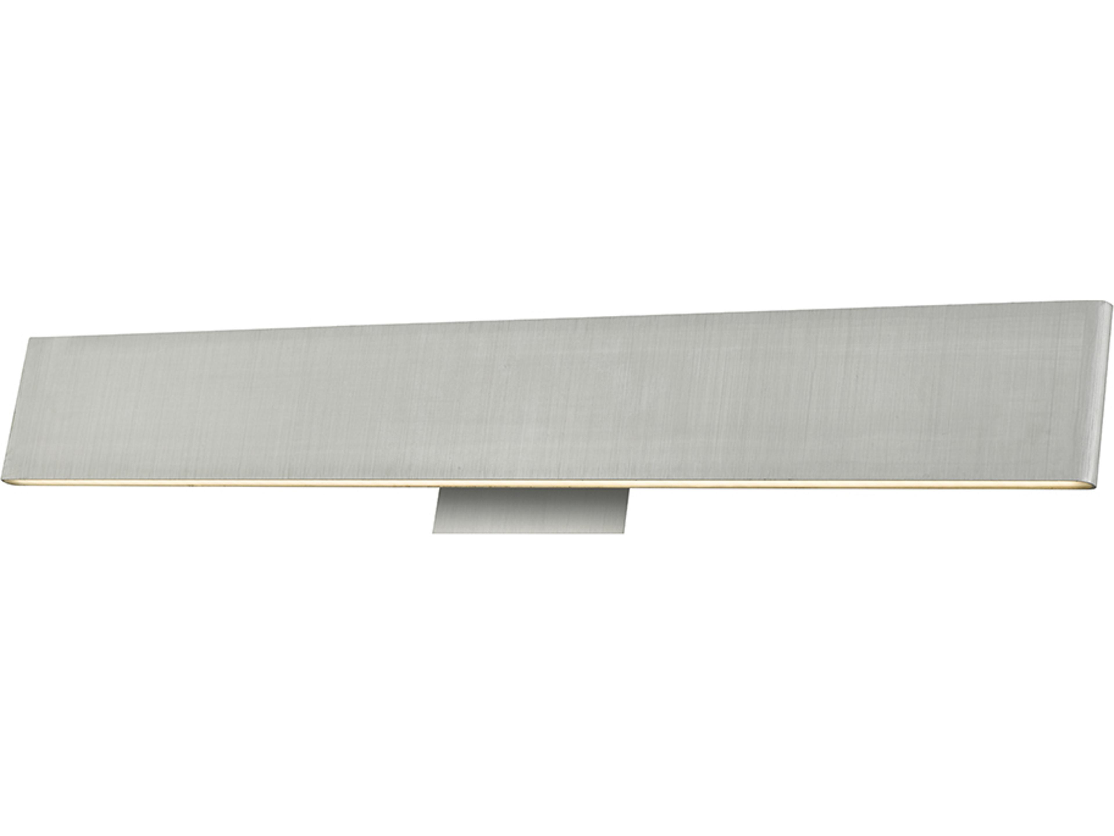 Abra Slim 2-Light Brushed Aluminum Silver Vanity Light
