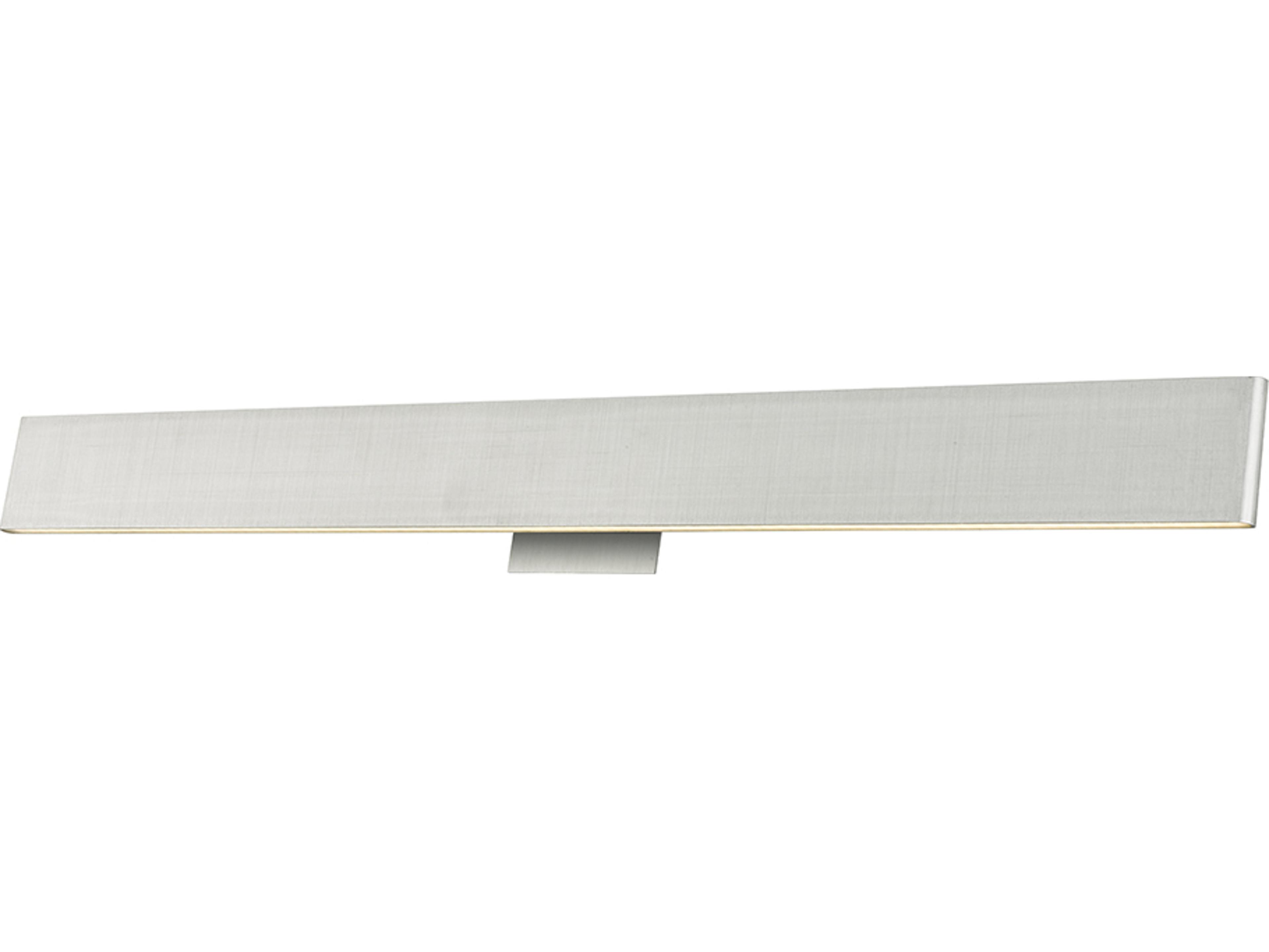 Abra Slim 2-Light Brushed Aluminum Silver Vanity Light