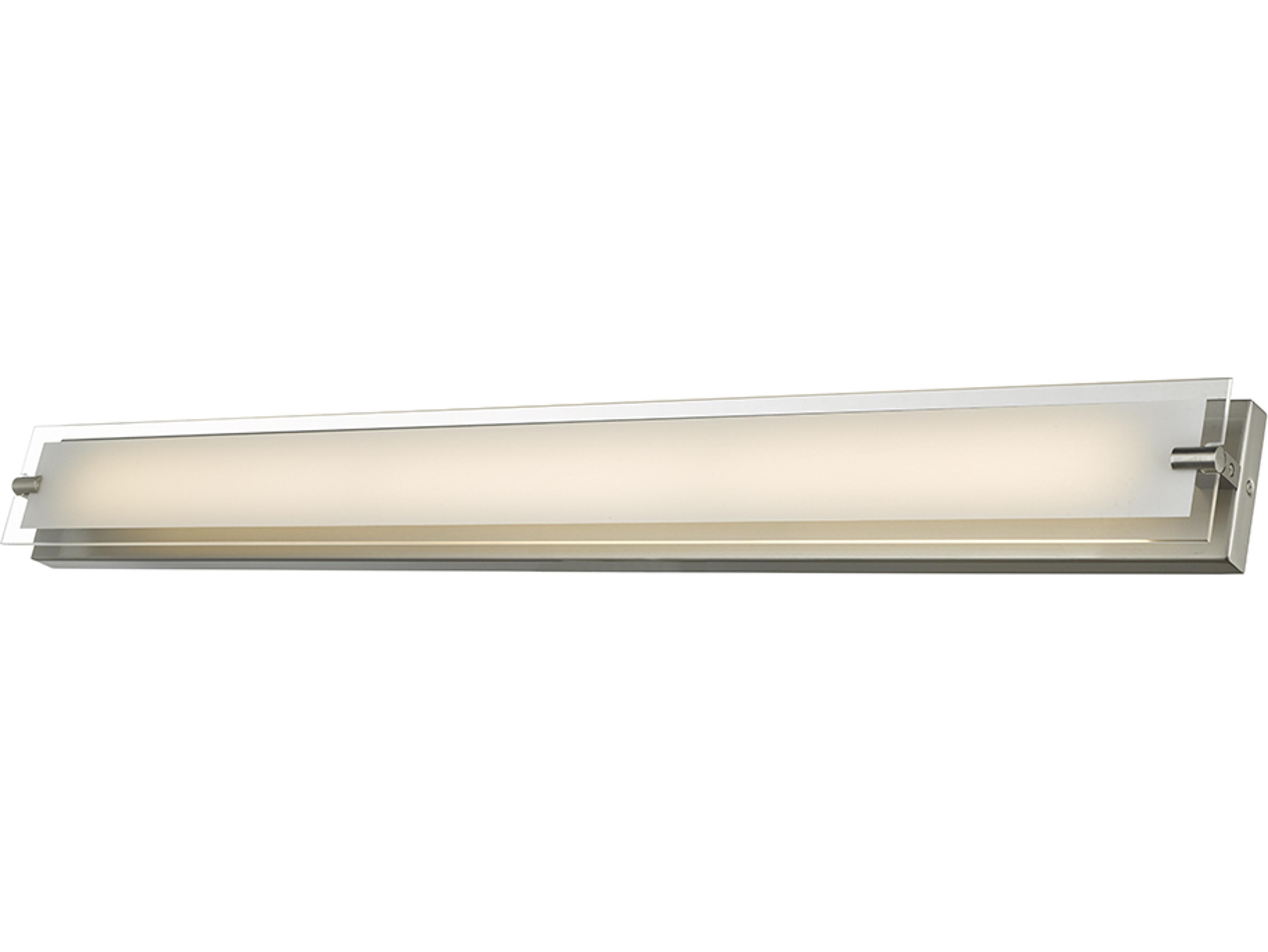 Abra Blaze 1-Light Brushed Nickel Vanity Light