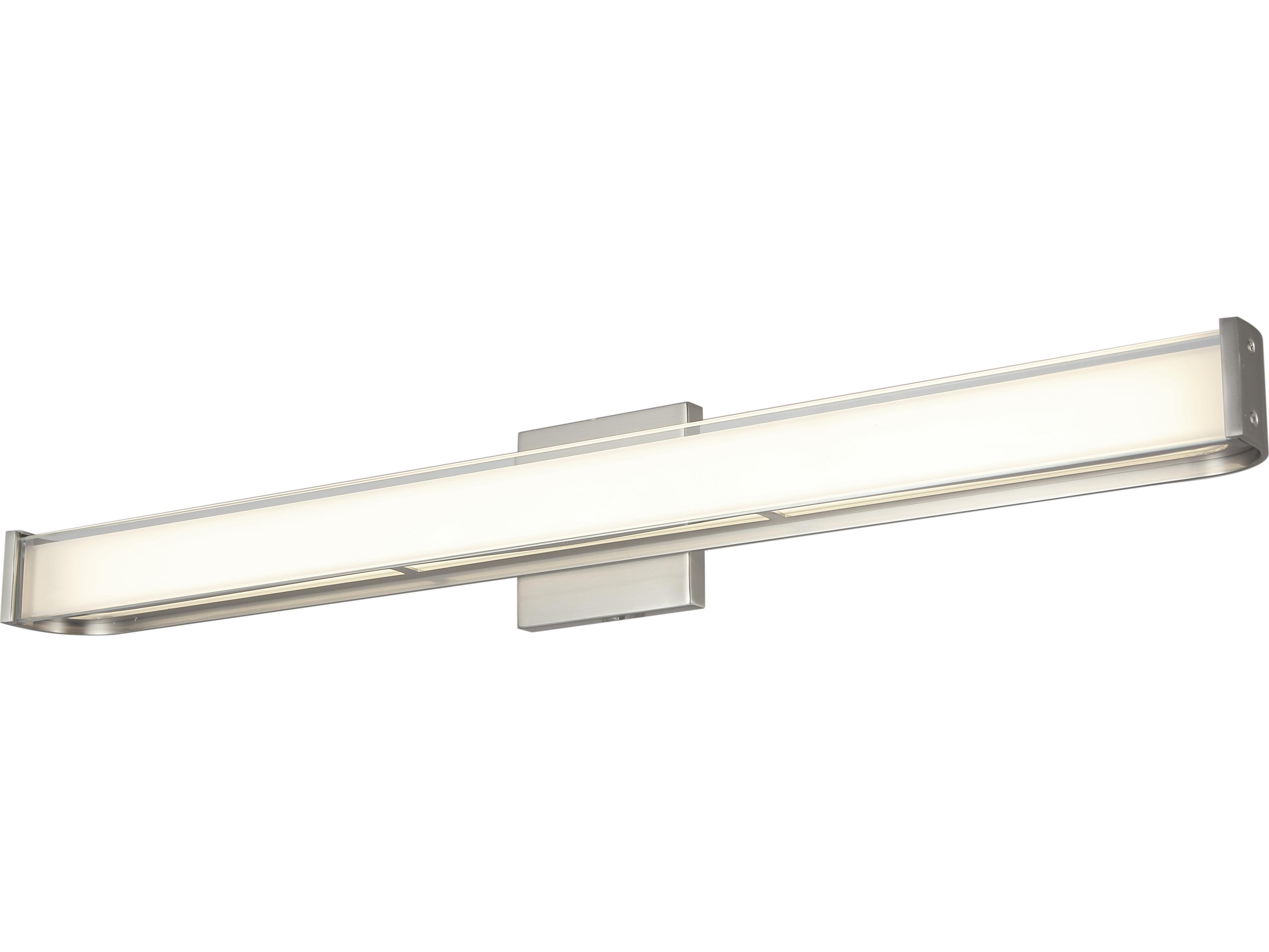Abra Bend 1-Light Brushed Nickel Vanity Light