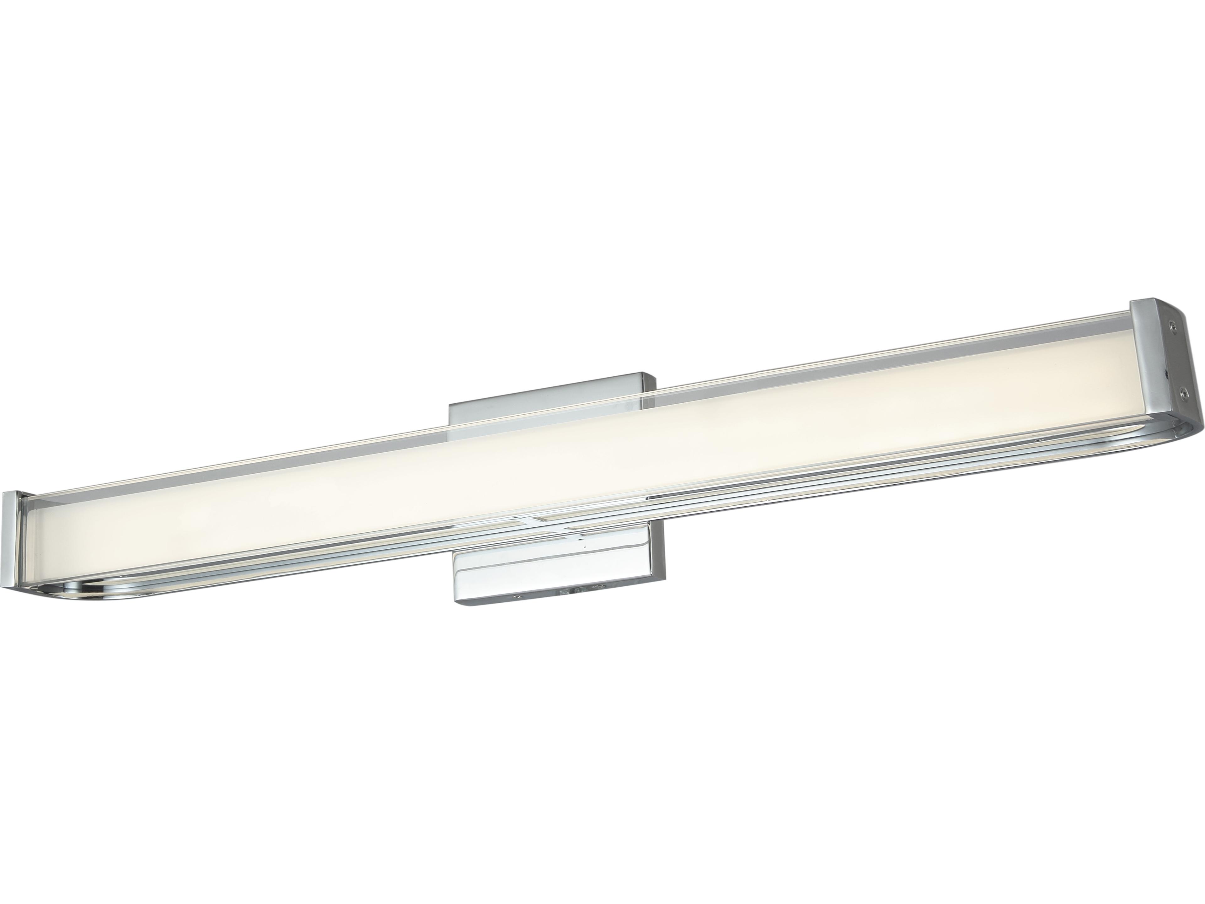 Abra Bend 1-Light Chrome Vanity Light