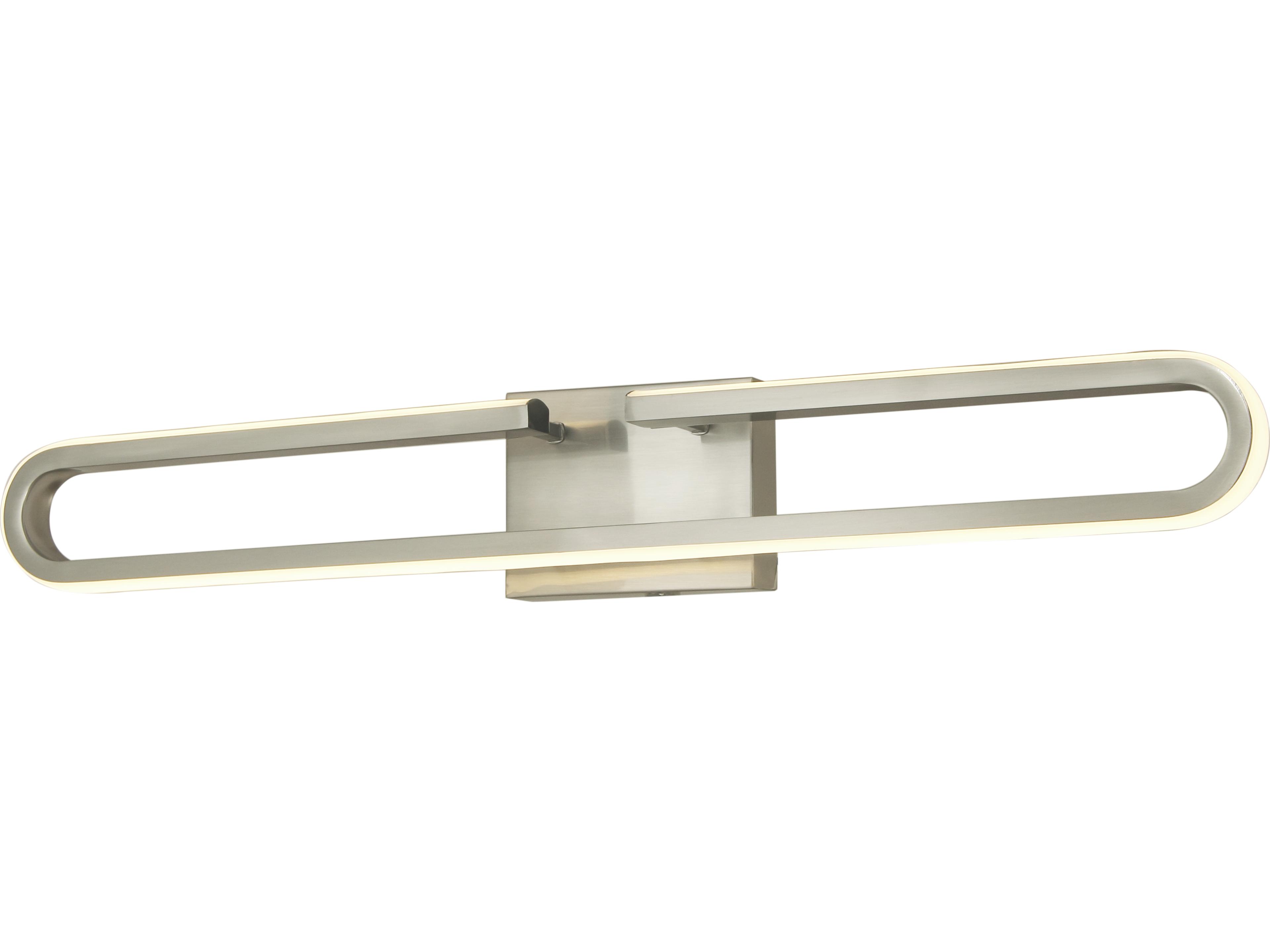 Abra Speedway 1-Light Brushed Nickel Vanity Light