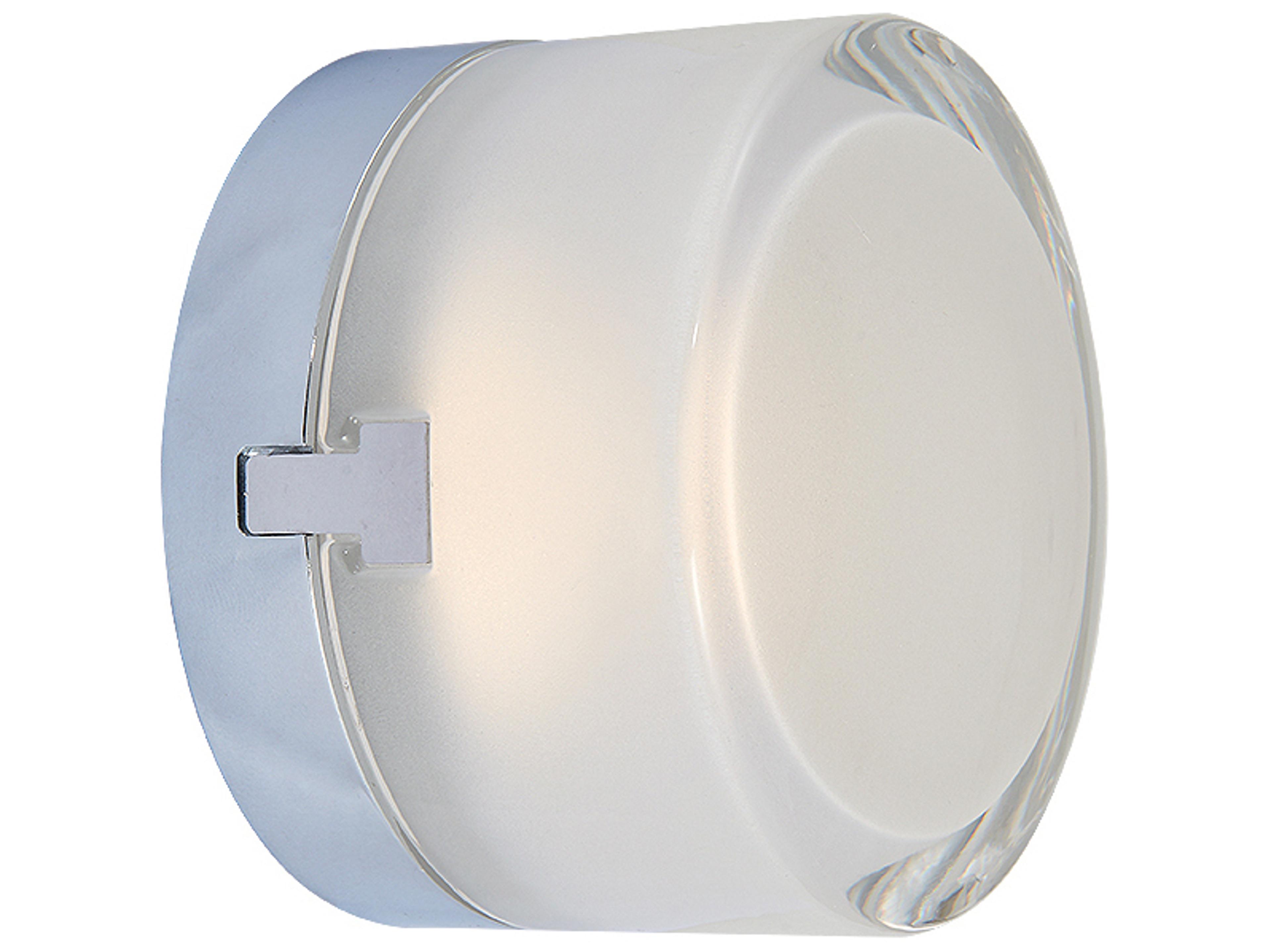 Abra Elf 1-Light Chrome Round Flush Mount