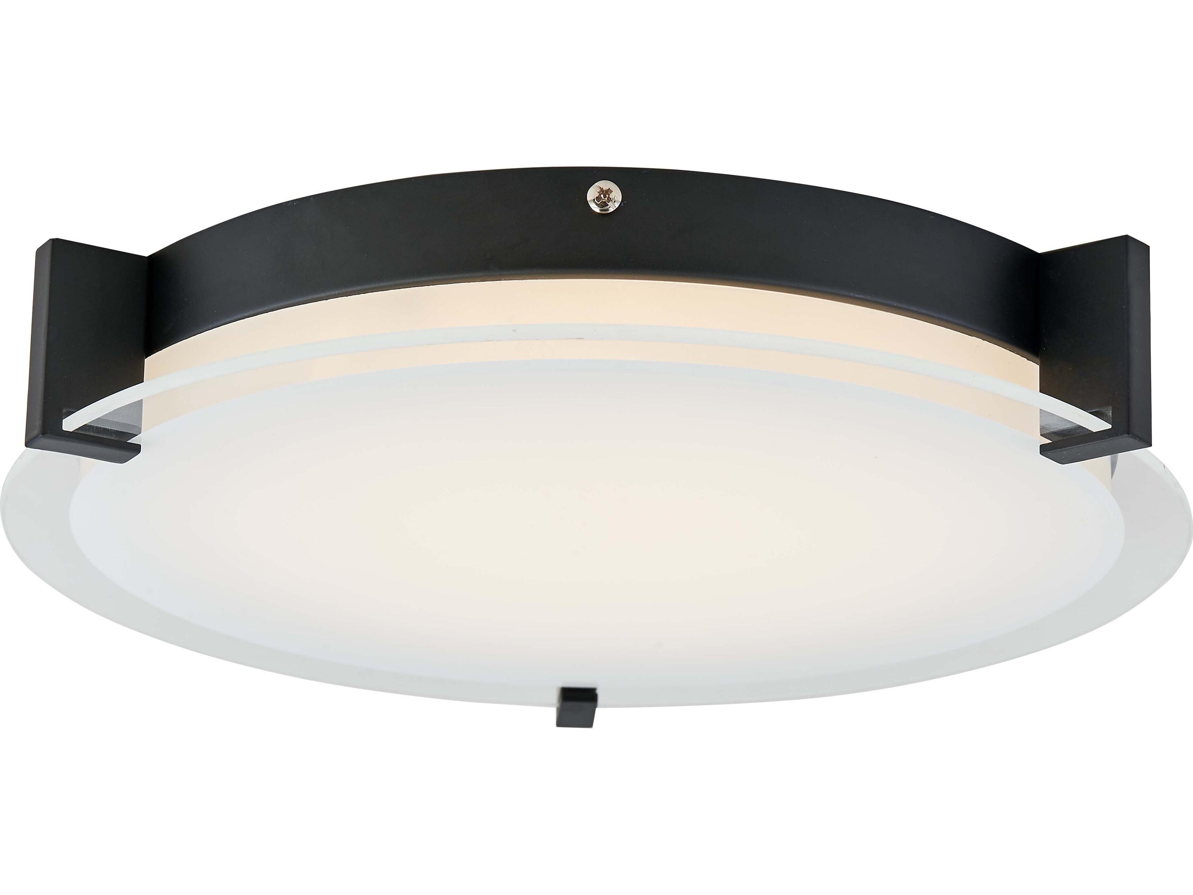 Abra Matrix 1-Light Black Round Flush Mount
