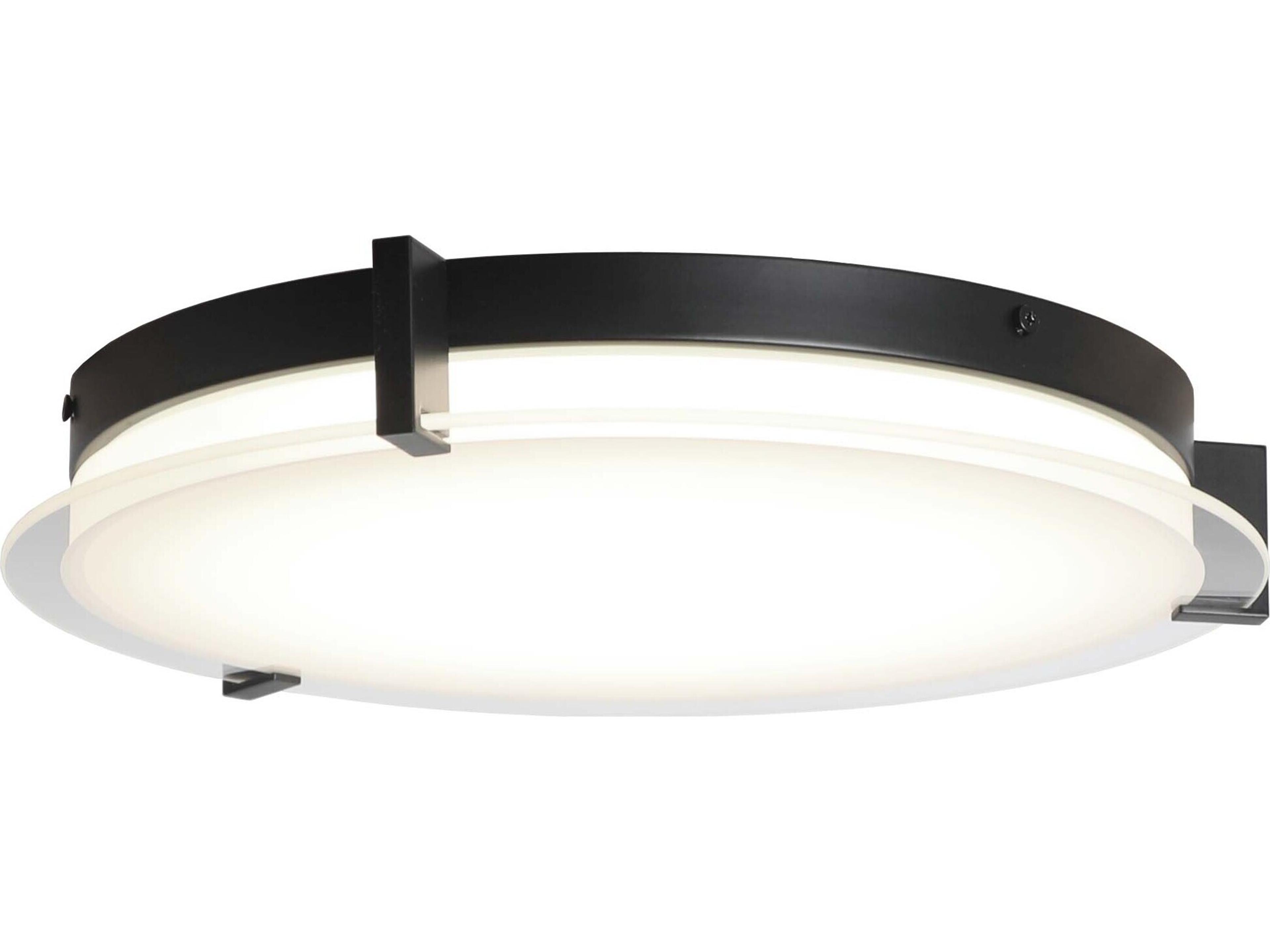 Abra Matrix 1-Light Black Round Flush Mount