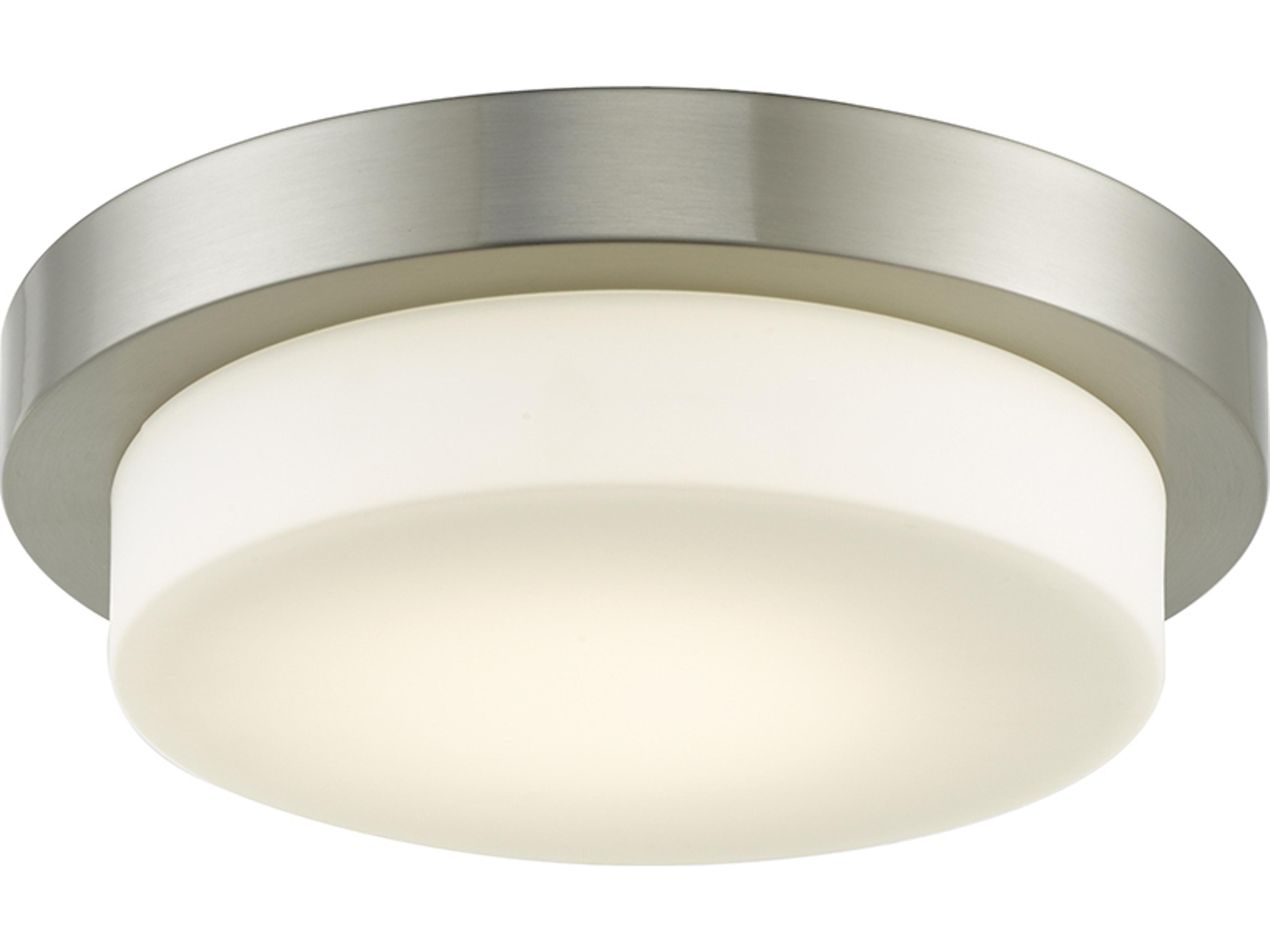 Abra Step 1-Light Brushed Nickel Round Flush Mount