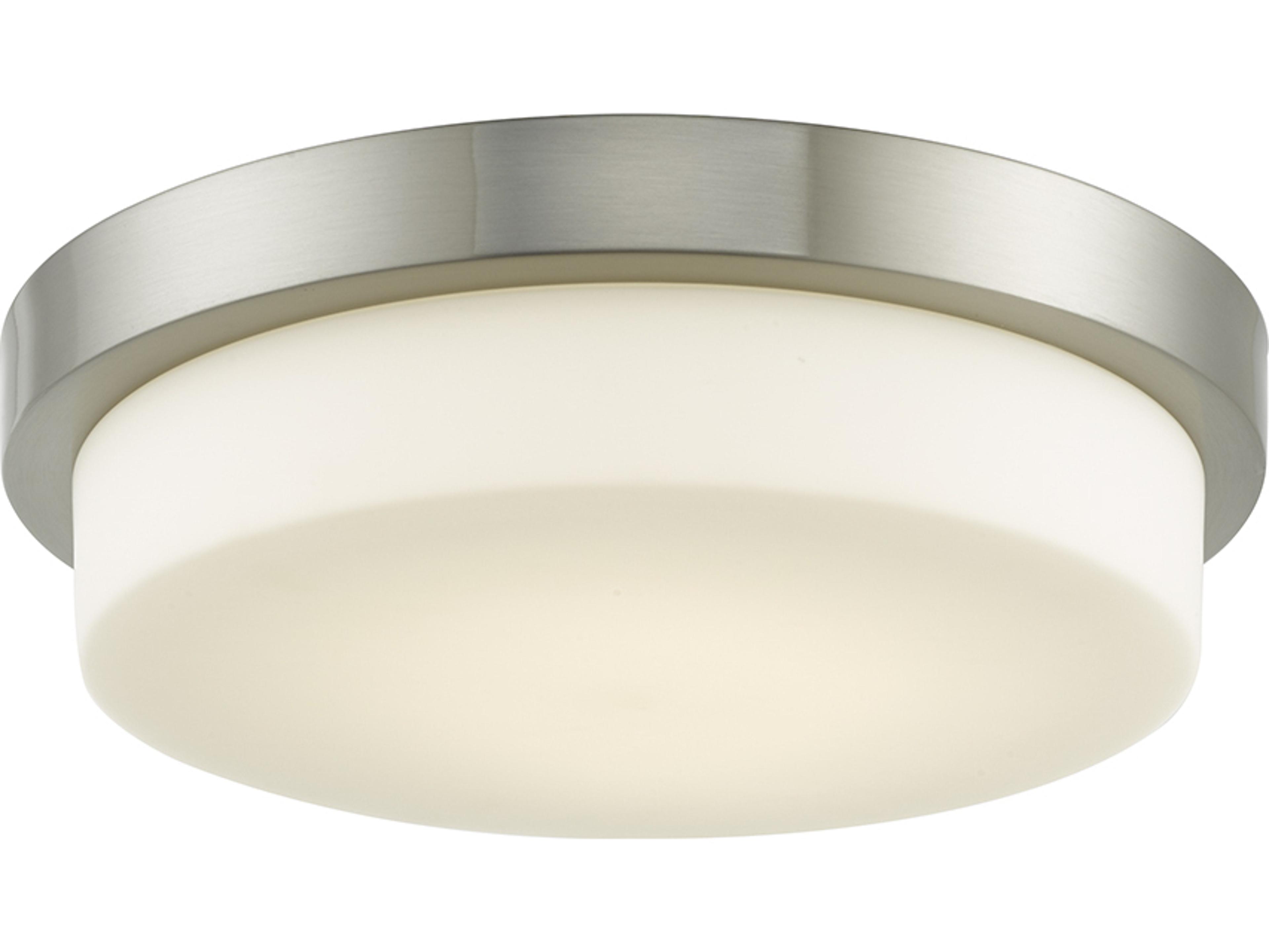 Abra Step 1-Light Brushed Nickel Round Flush Mount