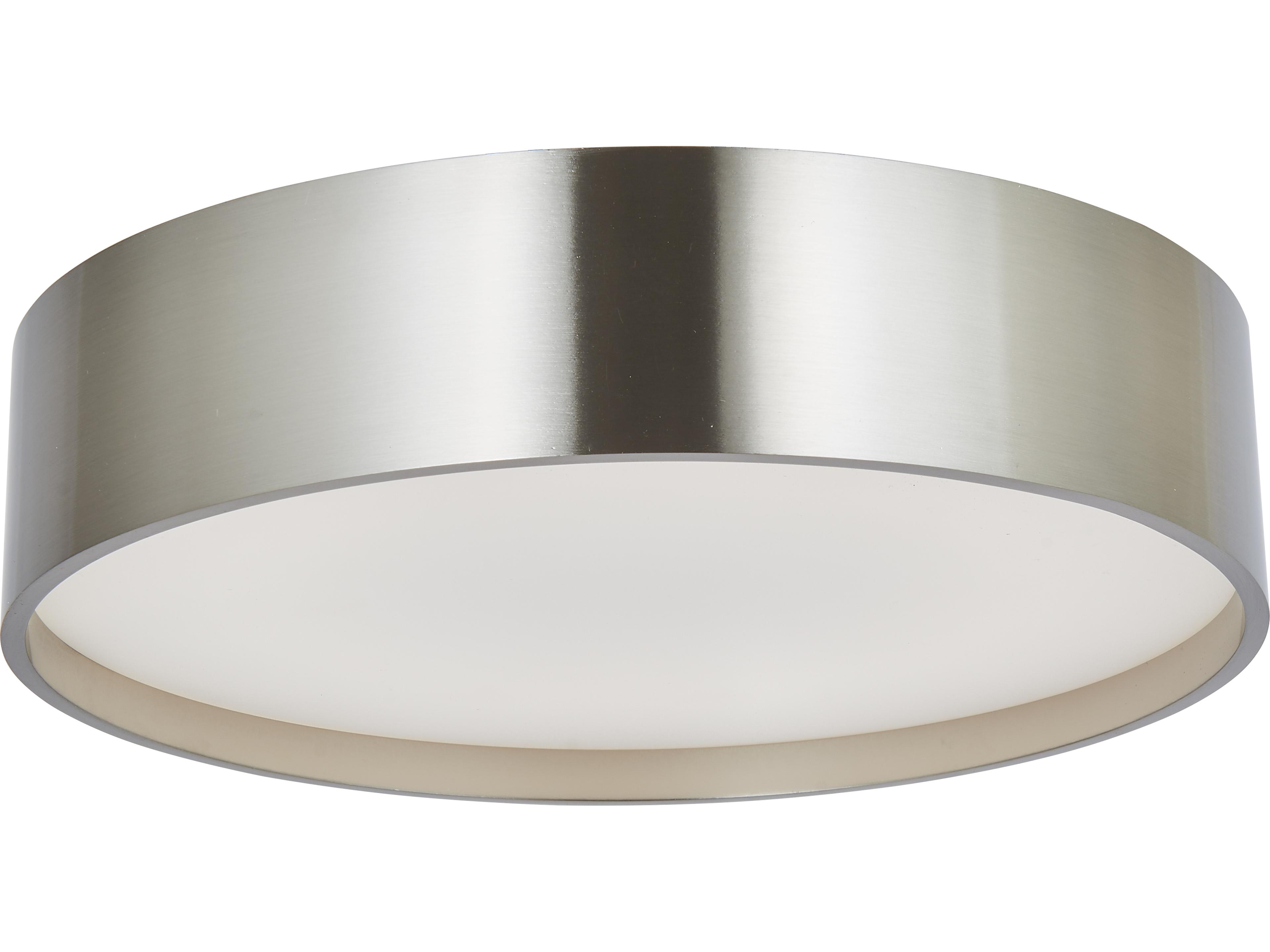 Abra Snare 1-Light Brushed Nickel Round Flush Mount