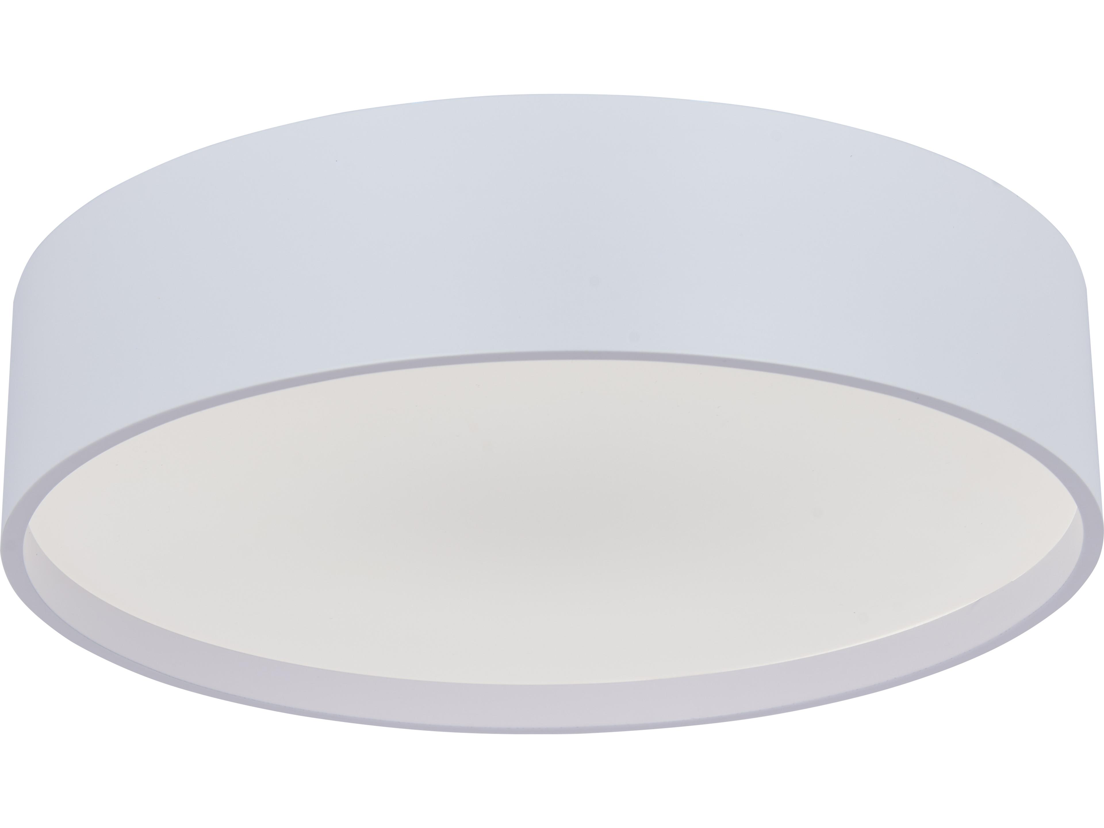 Abra Snare 1-Light Matte White Round Flush Mount