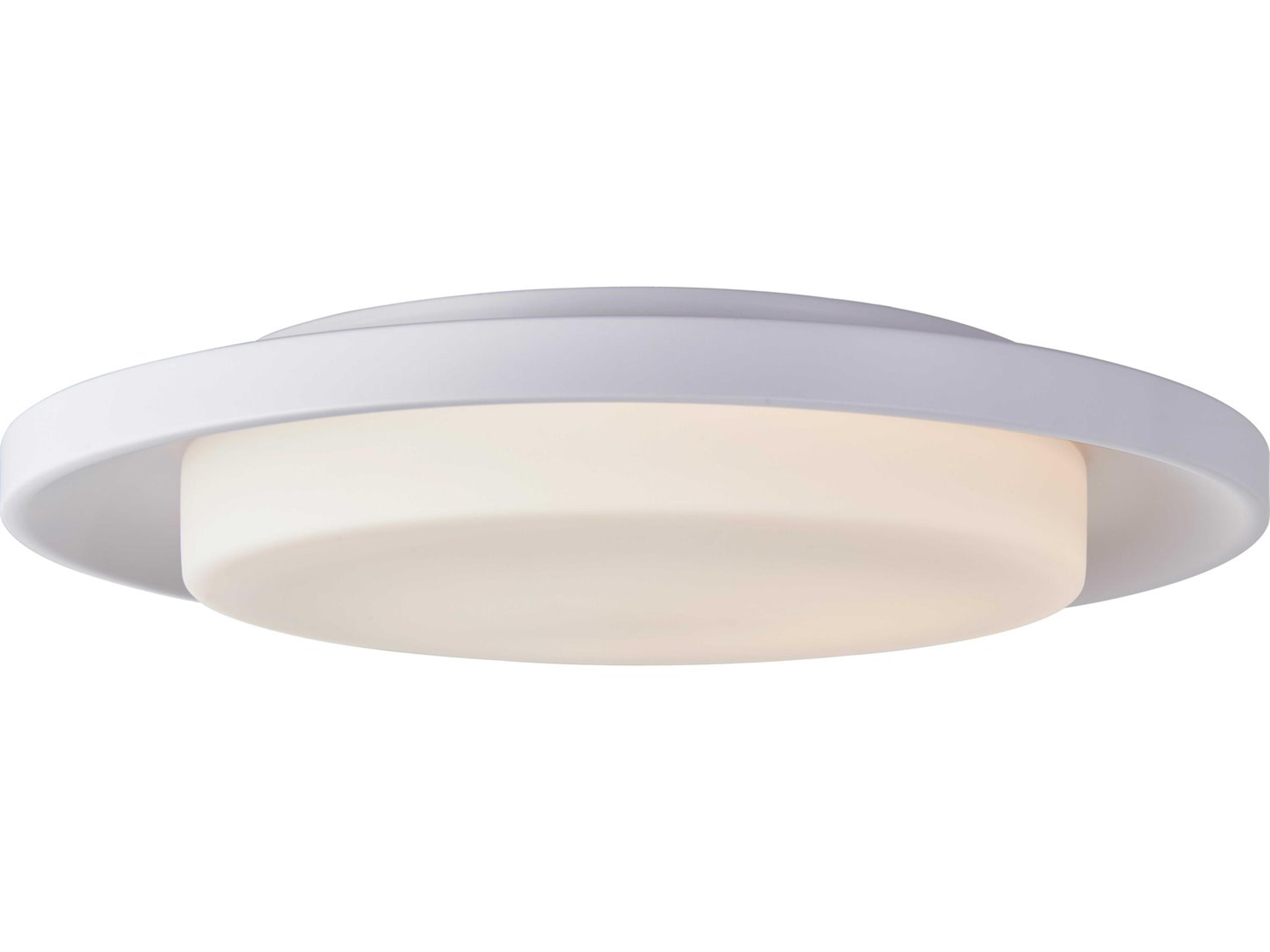 Abra Toto 1-Light Matte White Round Flush Mount