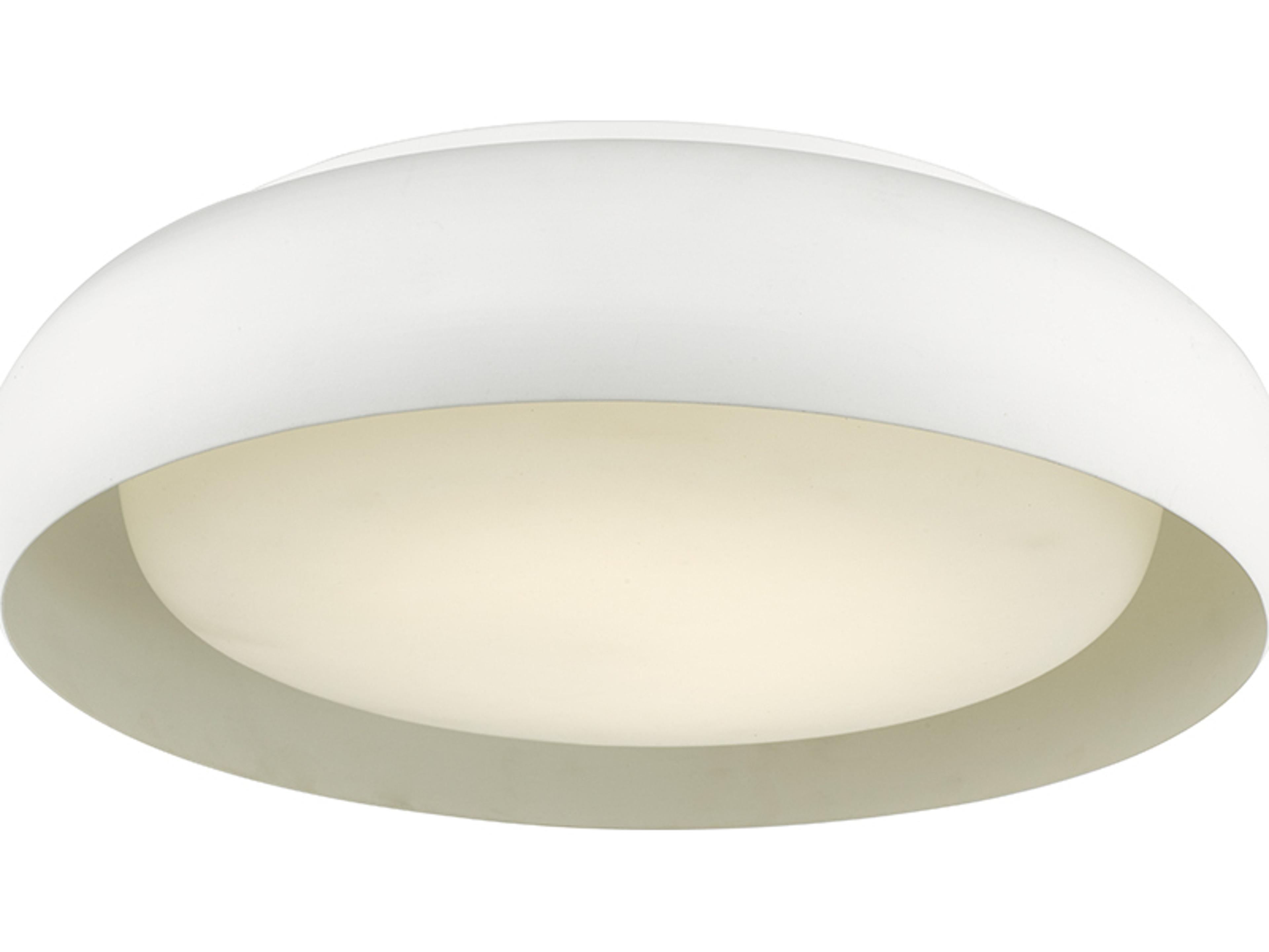 Abra Euphoria 1-Light White Round Flush Mount