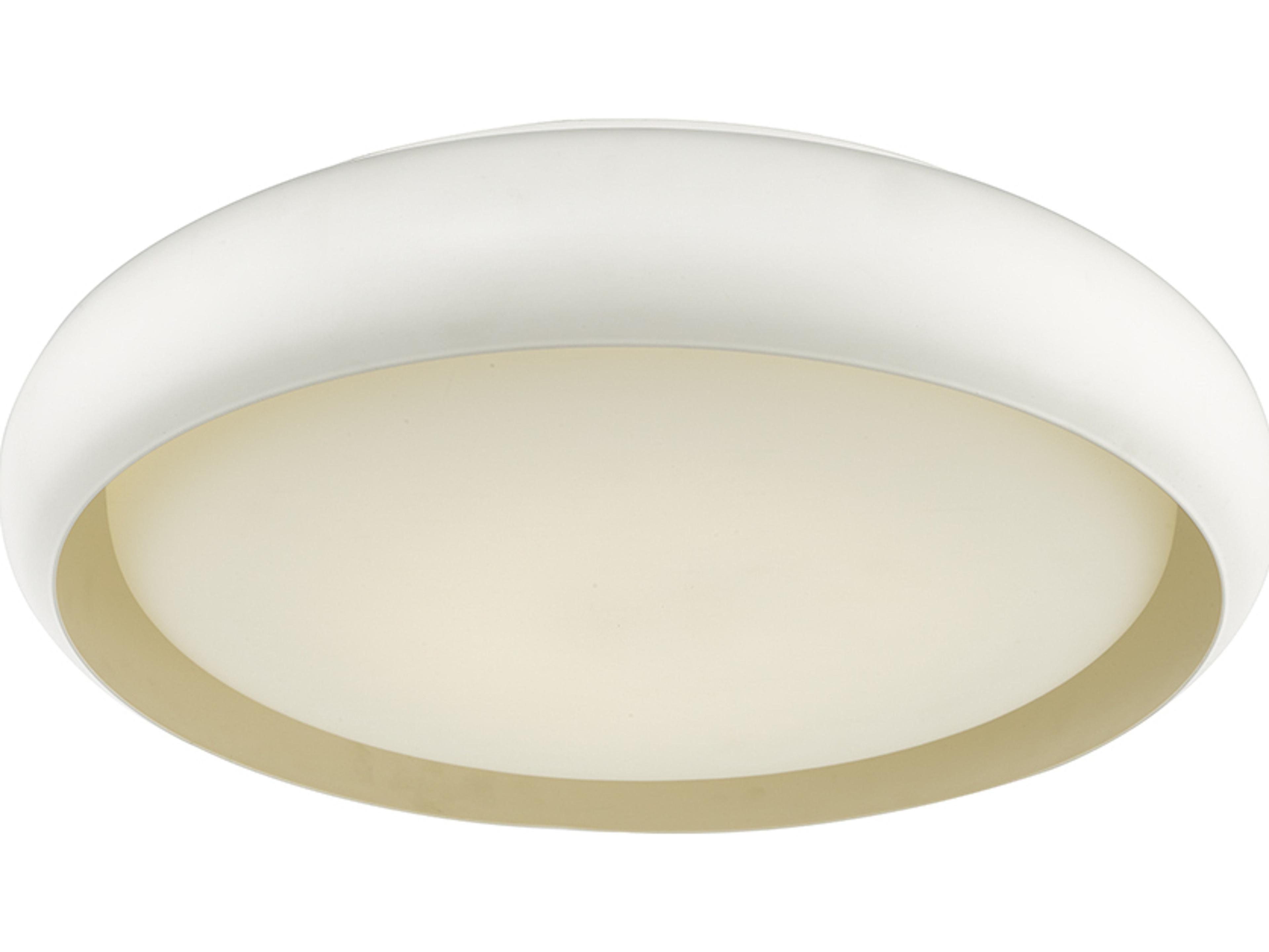 Abra Euphoria 1-Light White Round Flush Mount