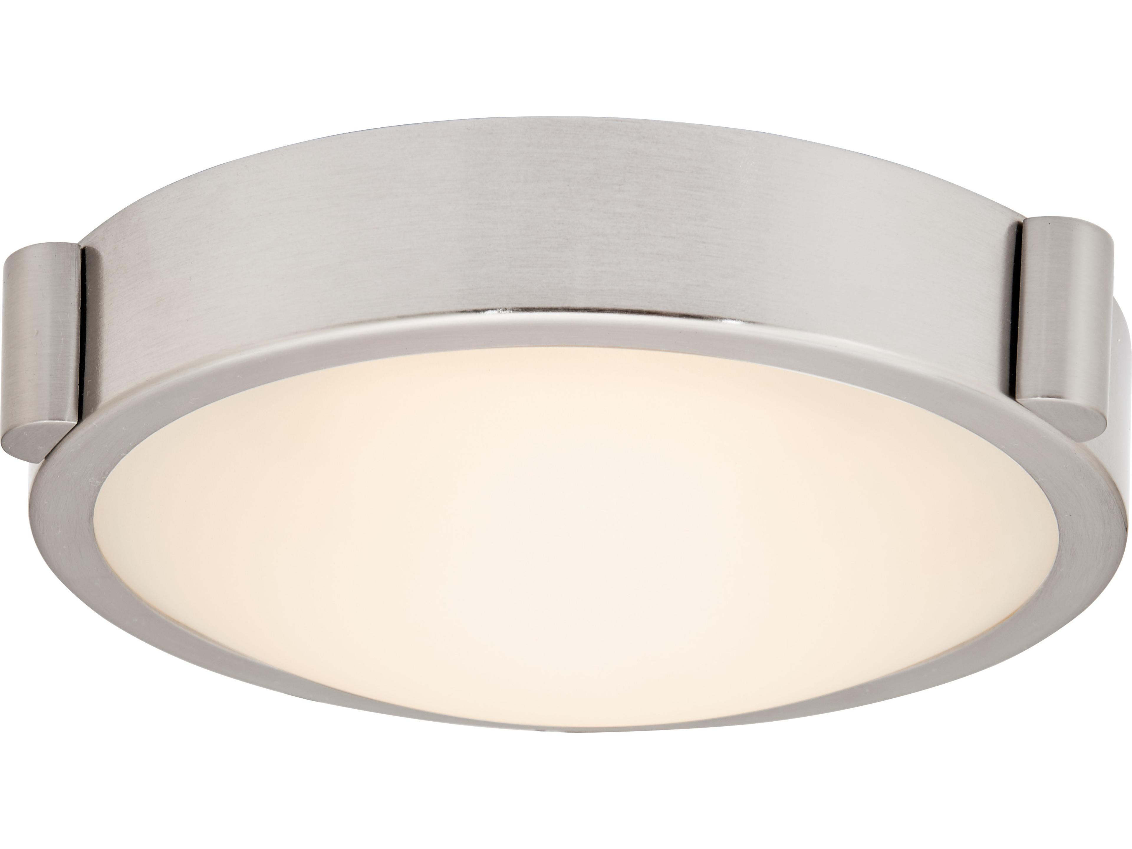 Abra Halo 1-Light Brushed Nickel Round Flush Mount