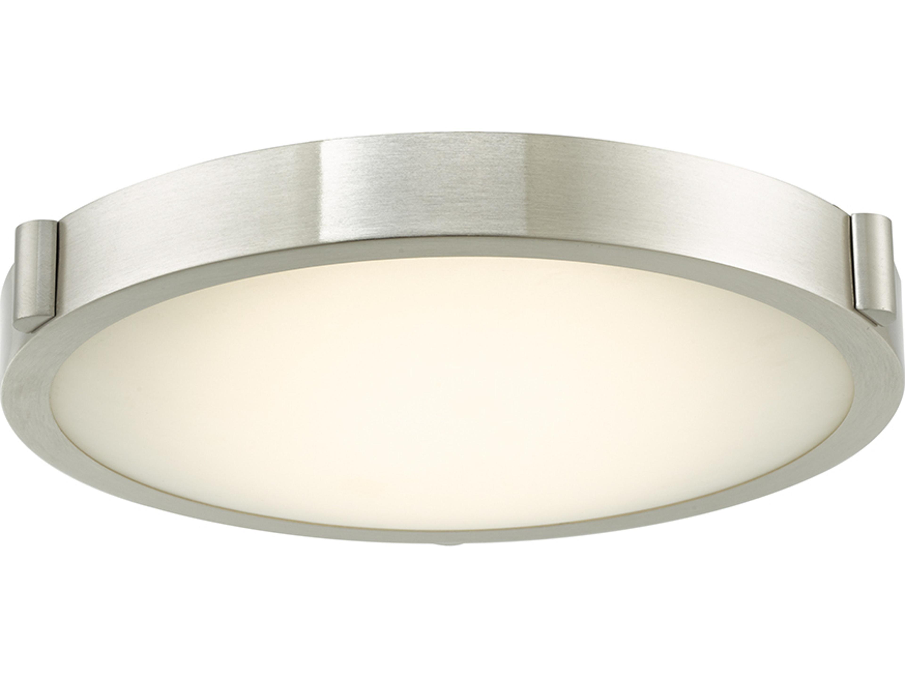 Abra Halo 1-Light Brushed Nickel Round Flush Mount