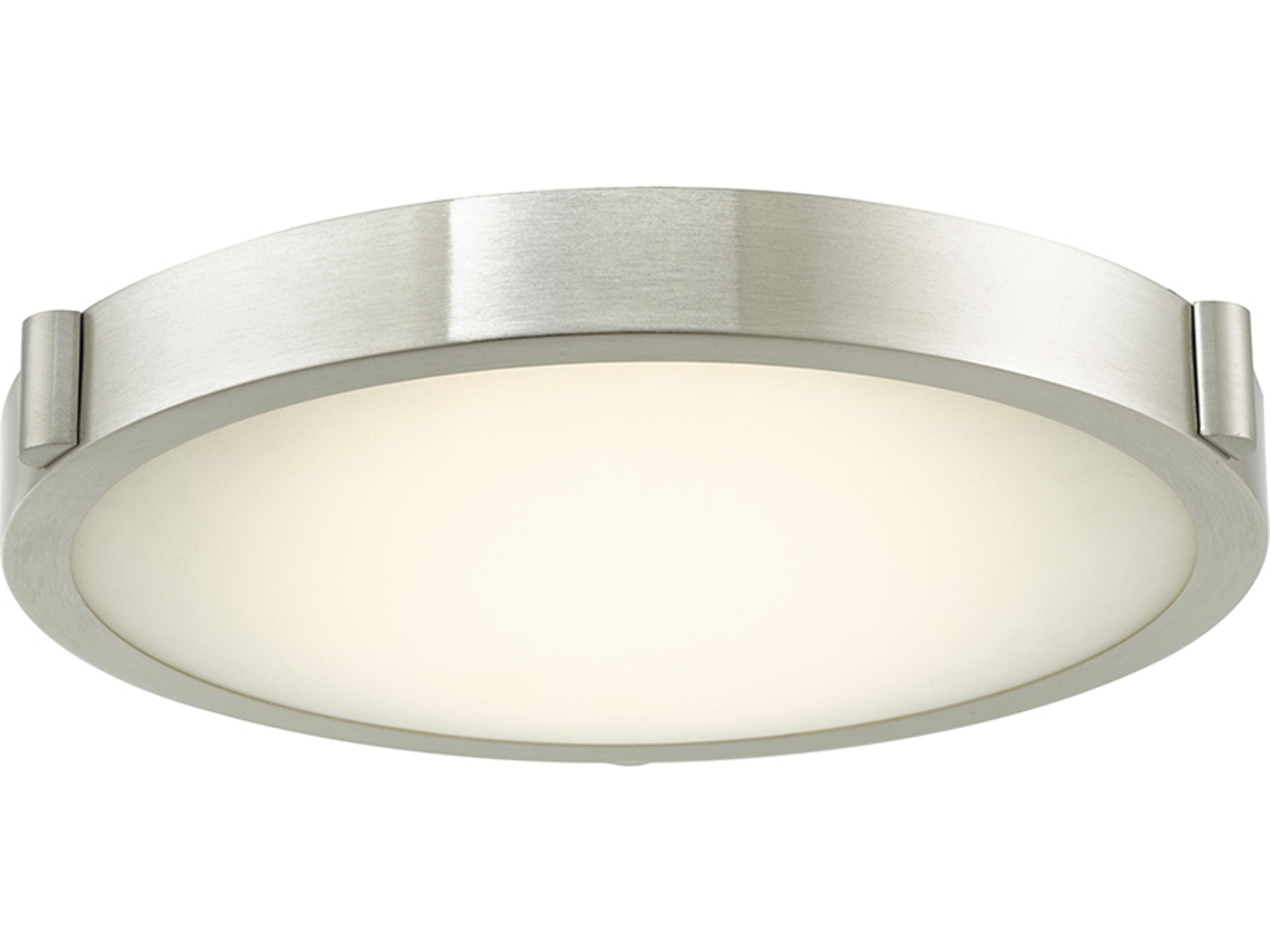 Abra Halo 1-Light Brushed Nickel Round Flush Mount