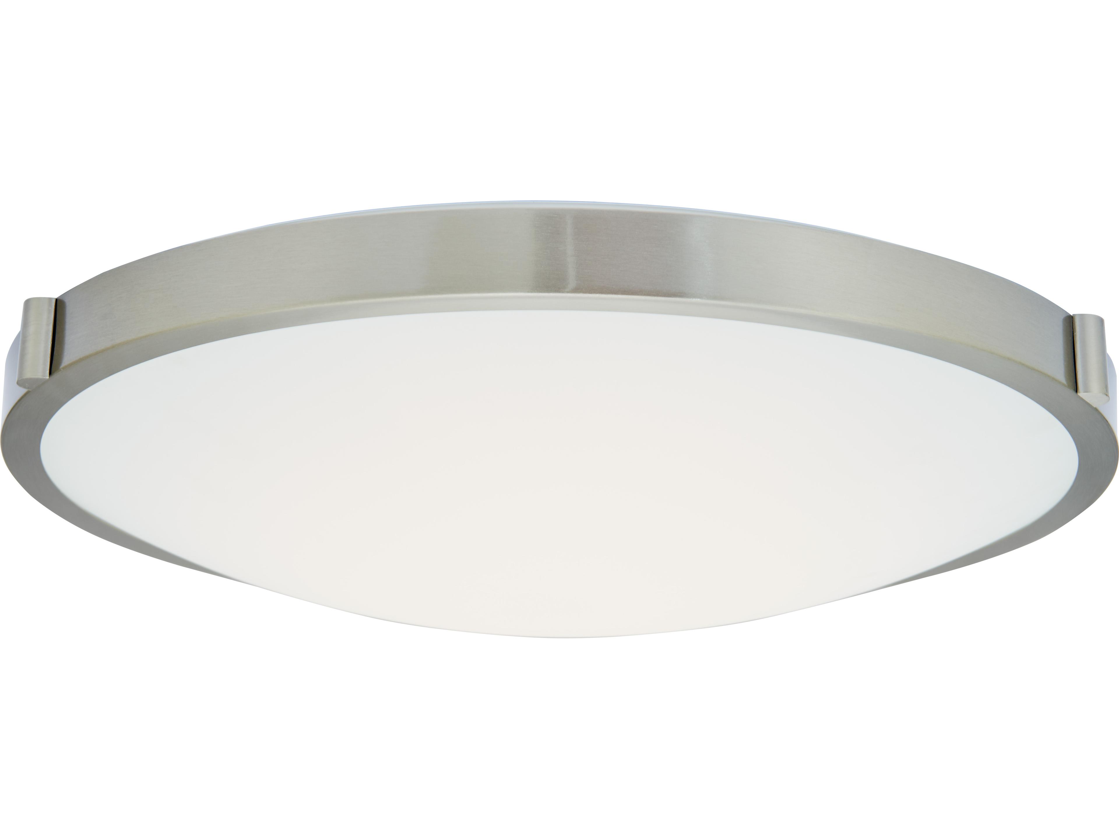 Abra Halo 1-Light Brushed Nickel Round Flush Mount