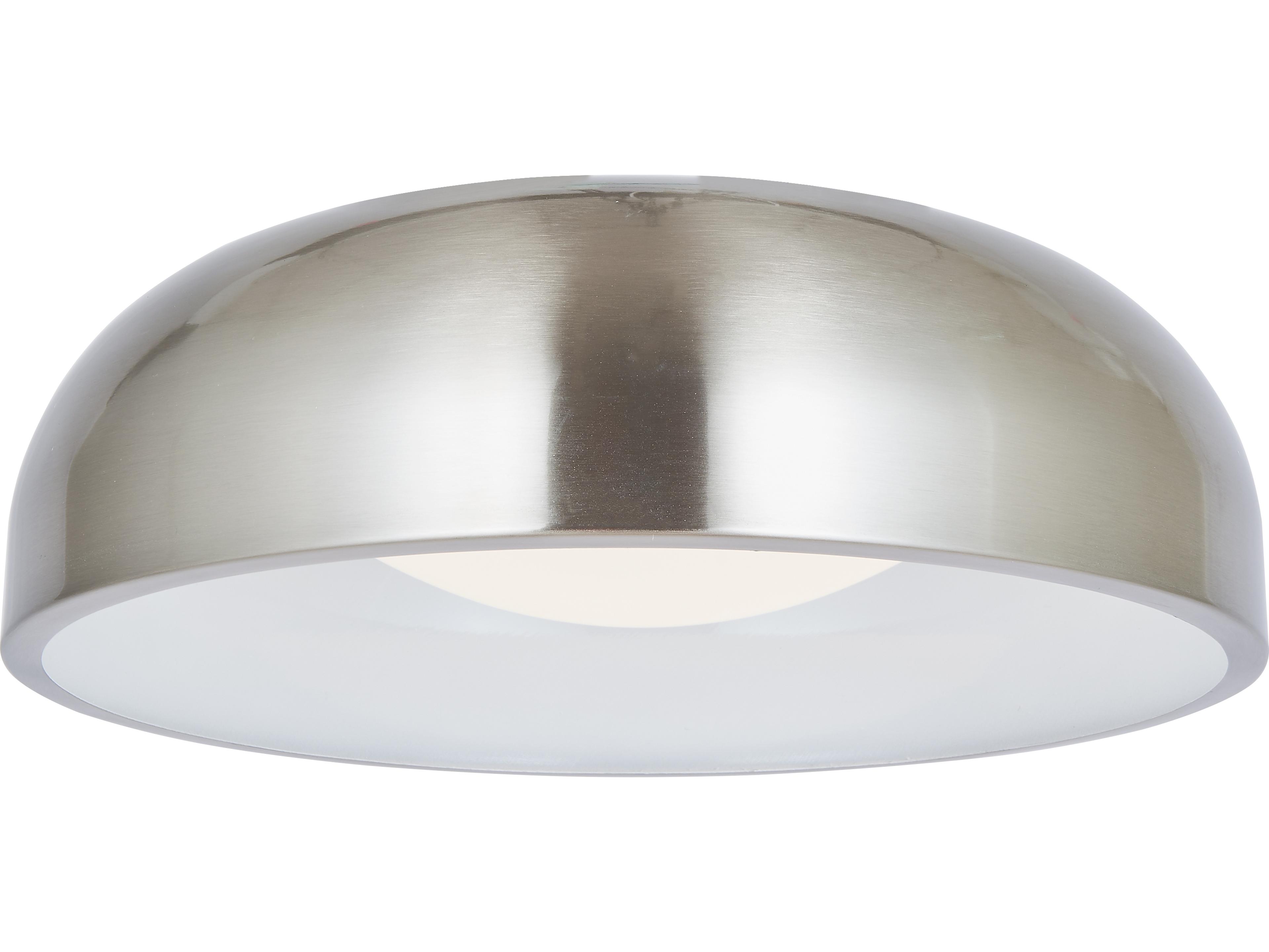 Abra Lynx 1-Light Brushed Nickel Dome Flush Mount
