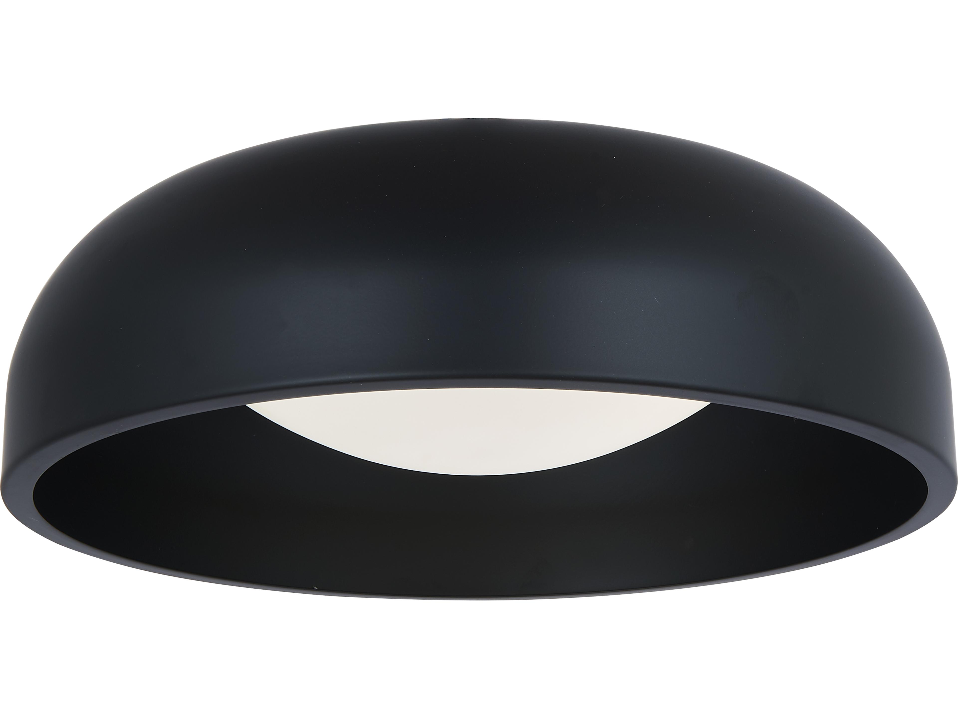 Abra Lynx 1-Light Matte Black Dome Flush Mount