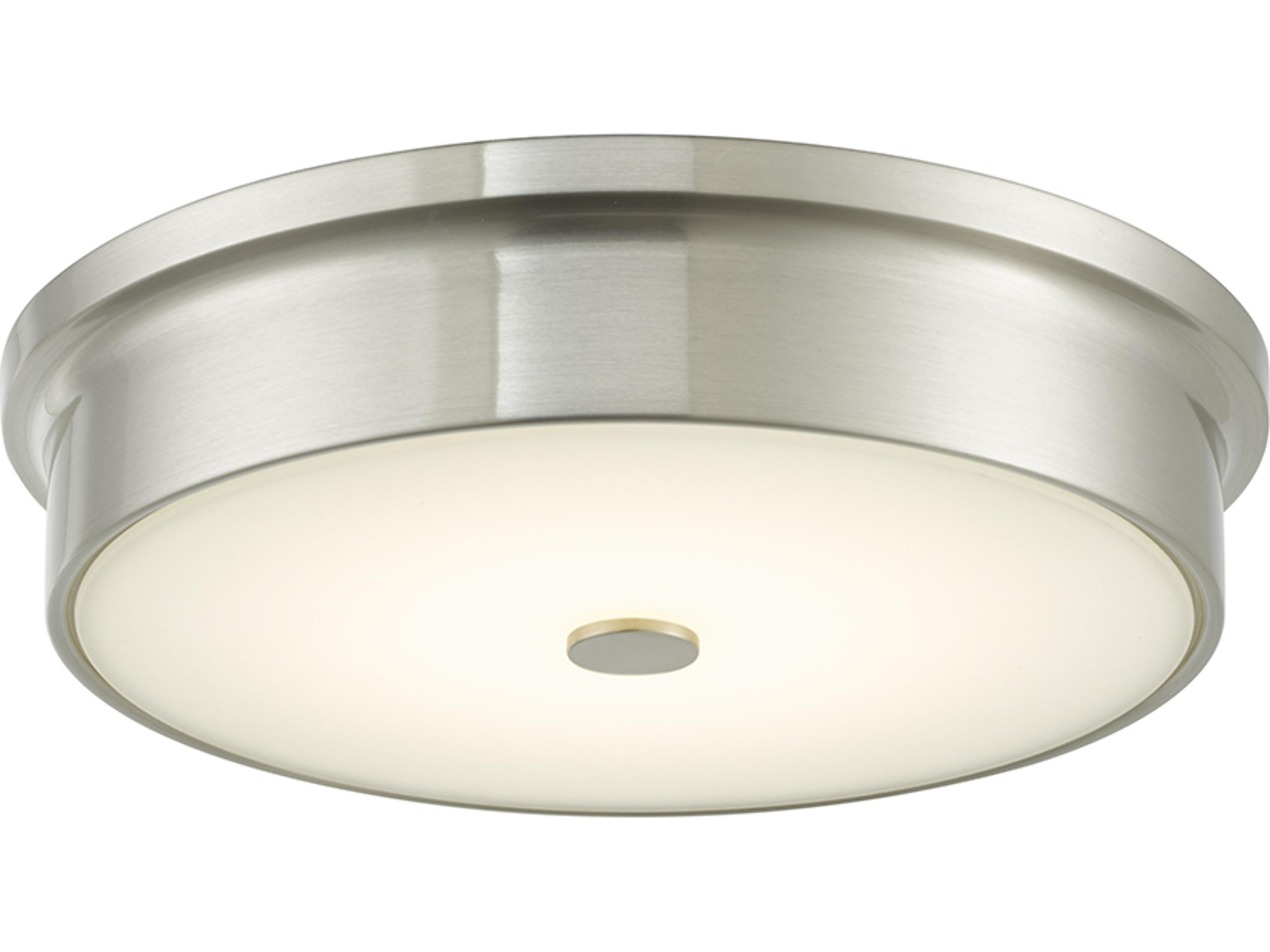 Abra Spark 1-Light Brushed Nickel Round Flush Mount