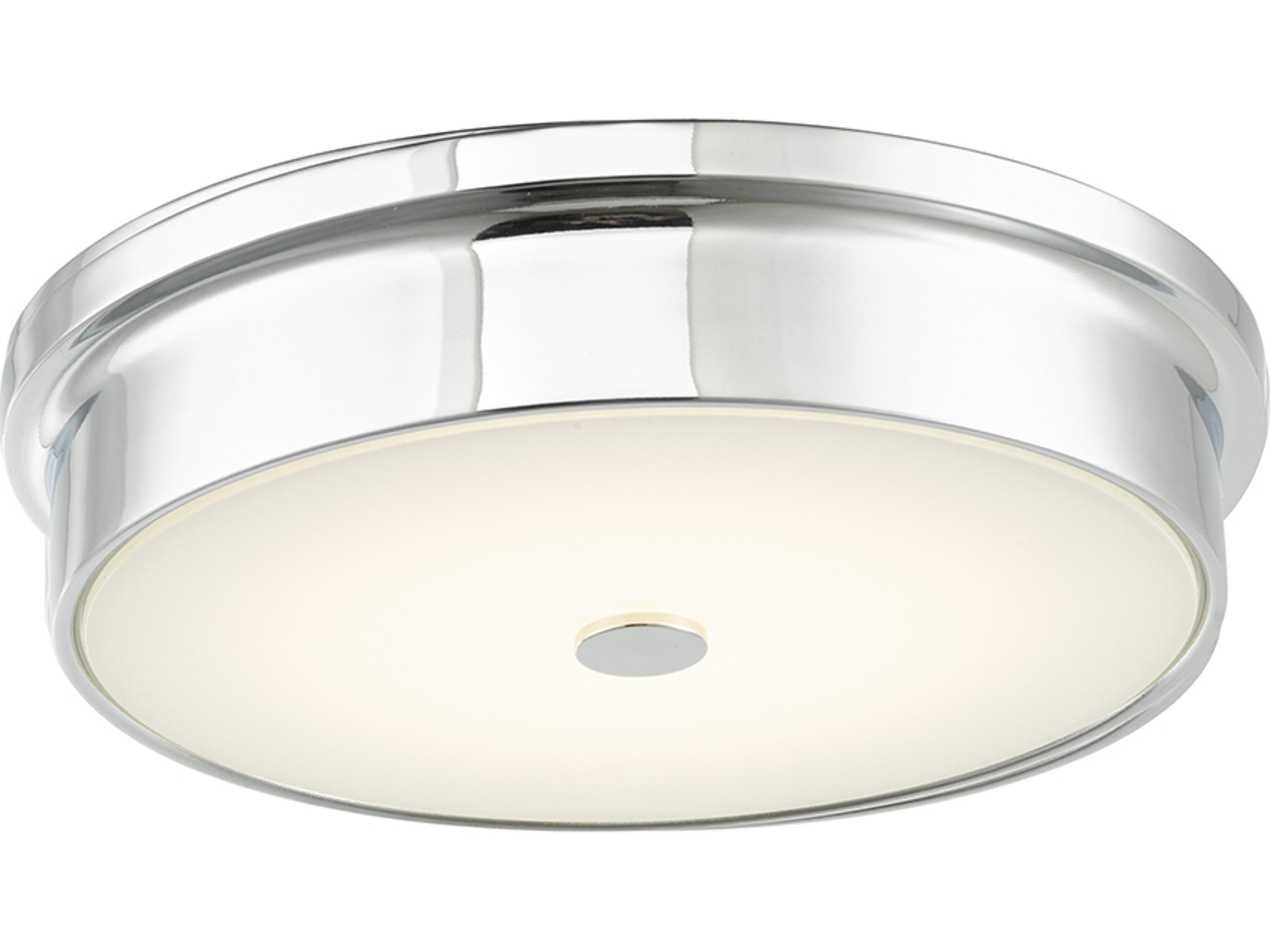 Abra Spark 1-Light Chrome Round Flush Mount