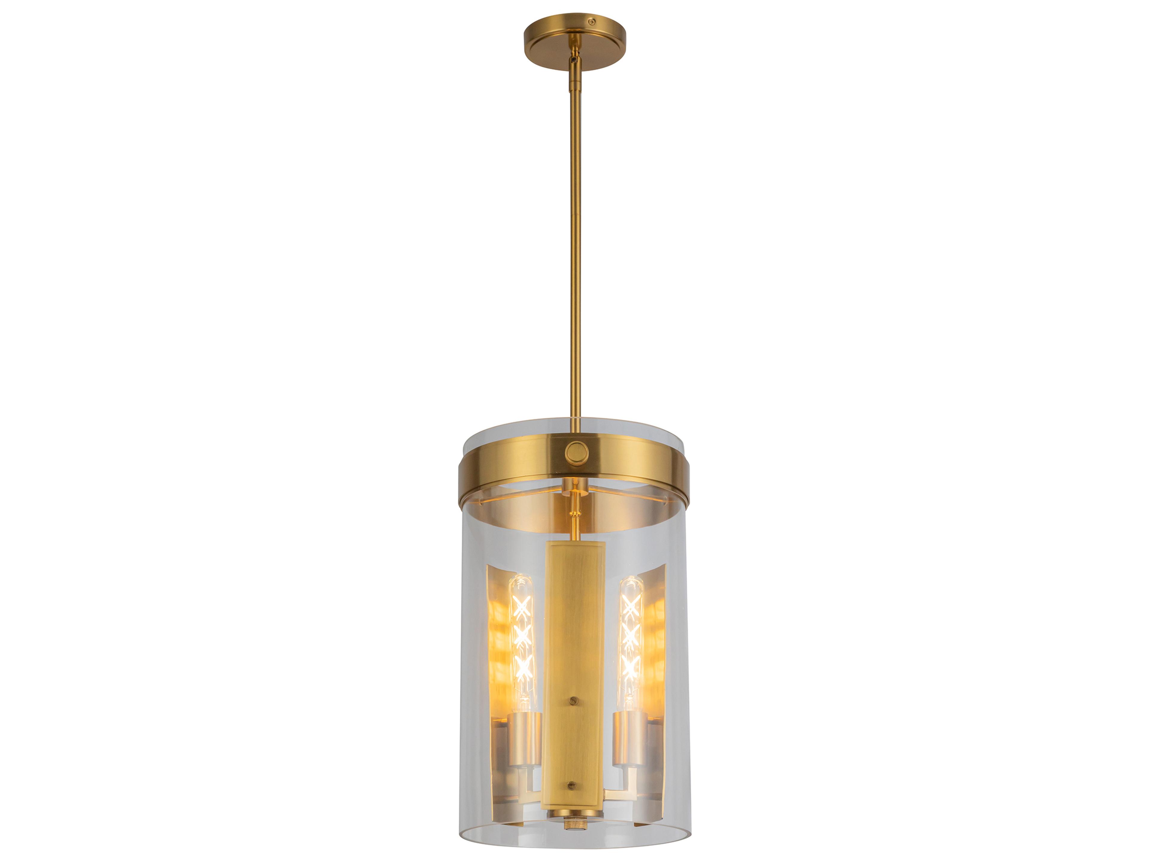 Artcraft Dahlia 3-Light Brushed Brass Mini Pendant