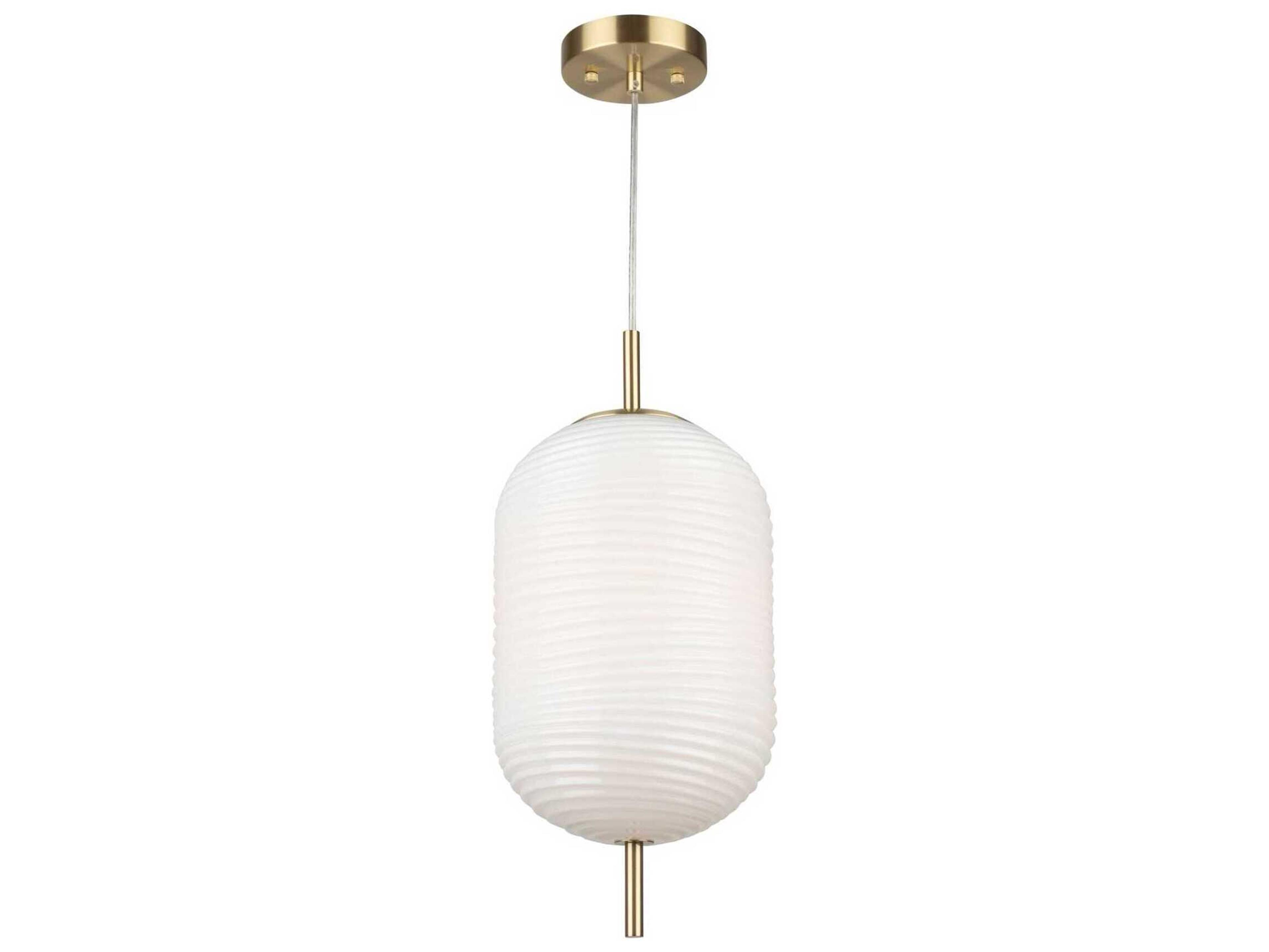 Artcraft Vita 1-Light White Brass Mini Pendant