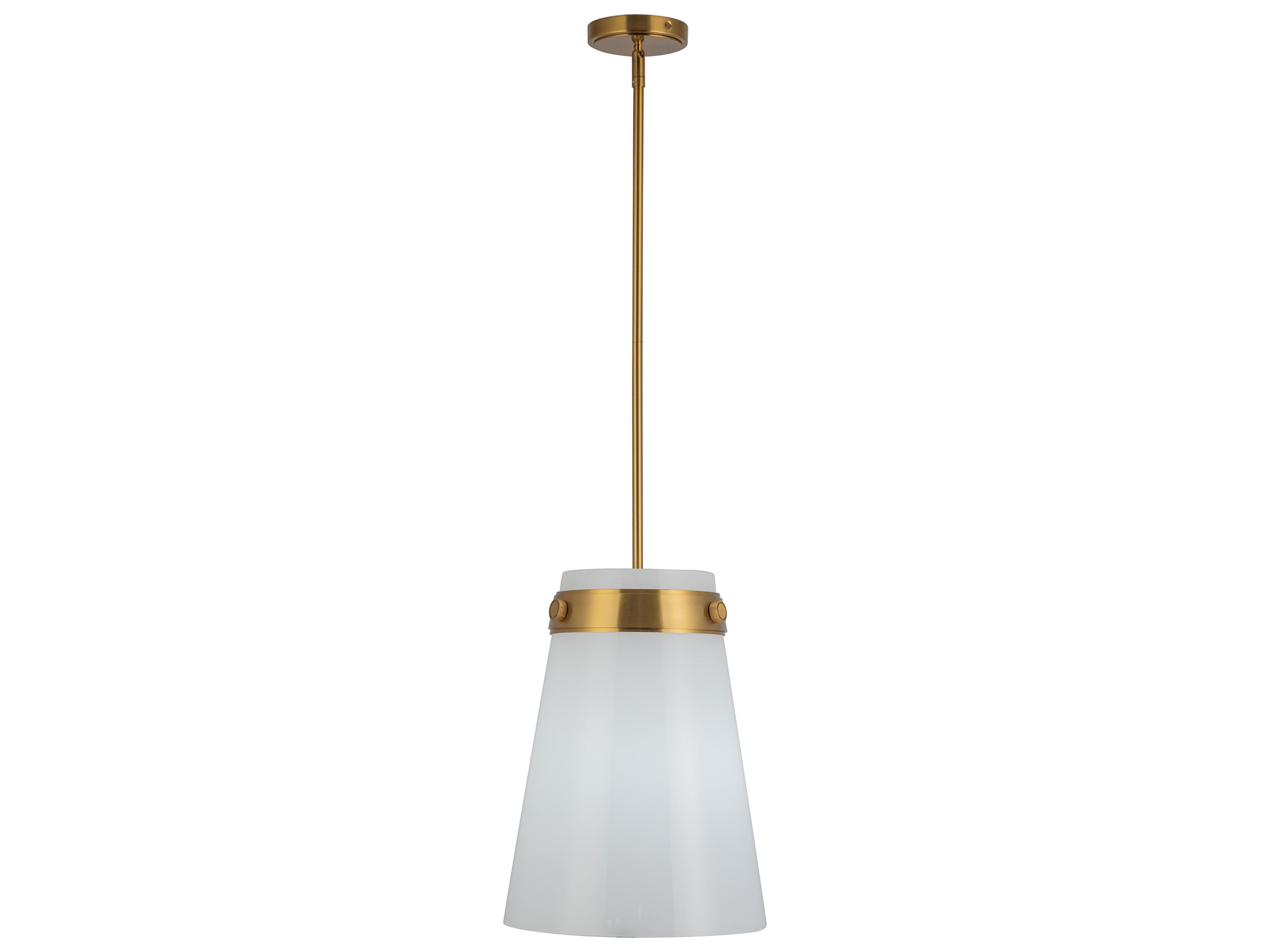 Dahlia 1-Light Brushed Brass Mini Pendant