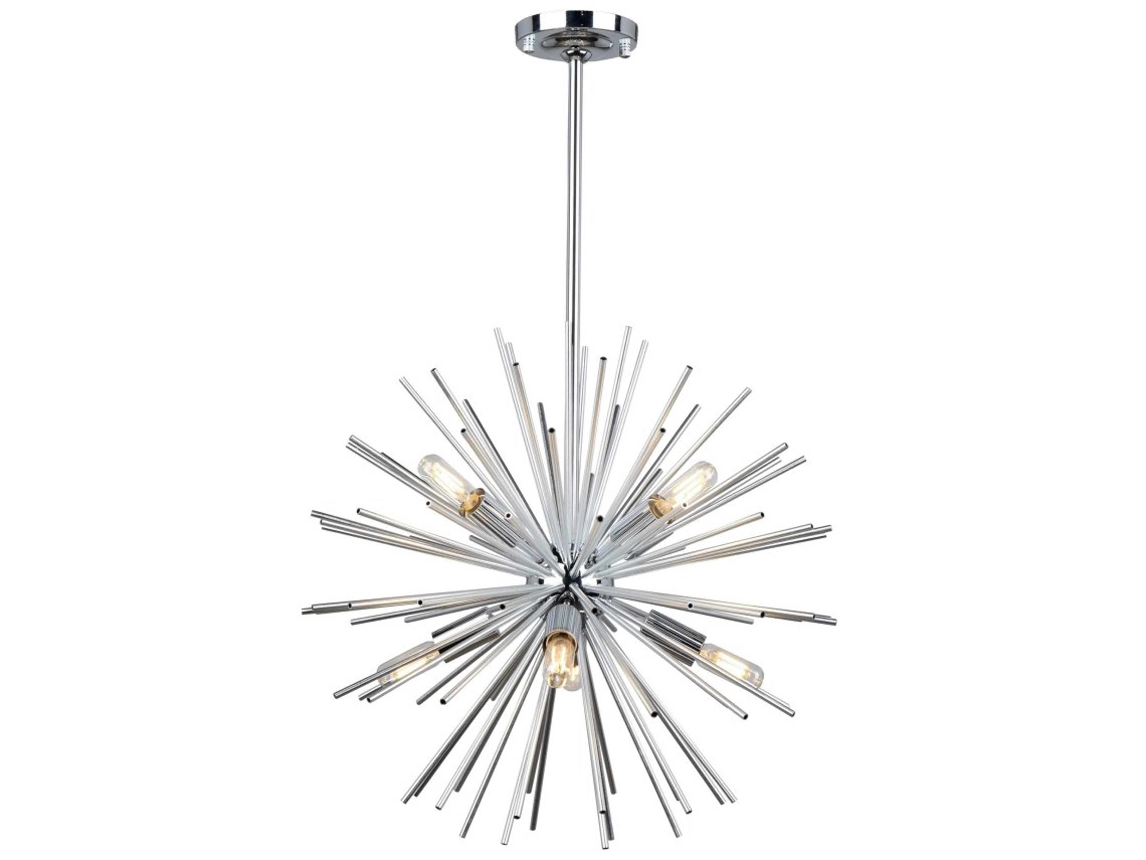 Artcraft Sunburst 8-Light Chrome Sputnik Pendant